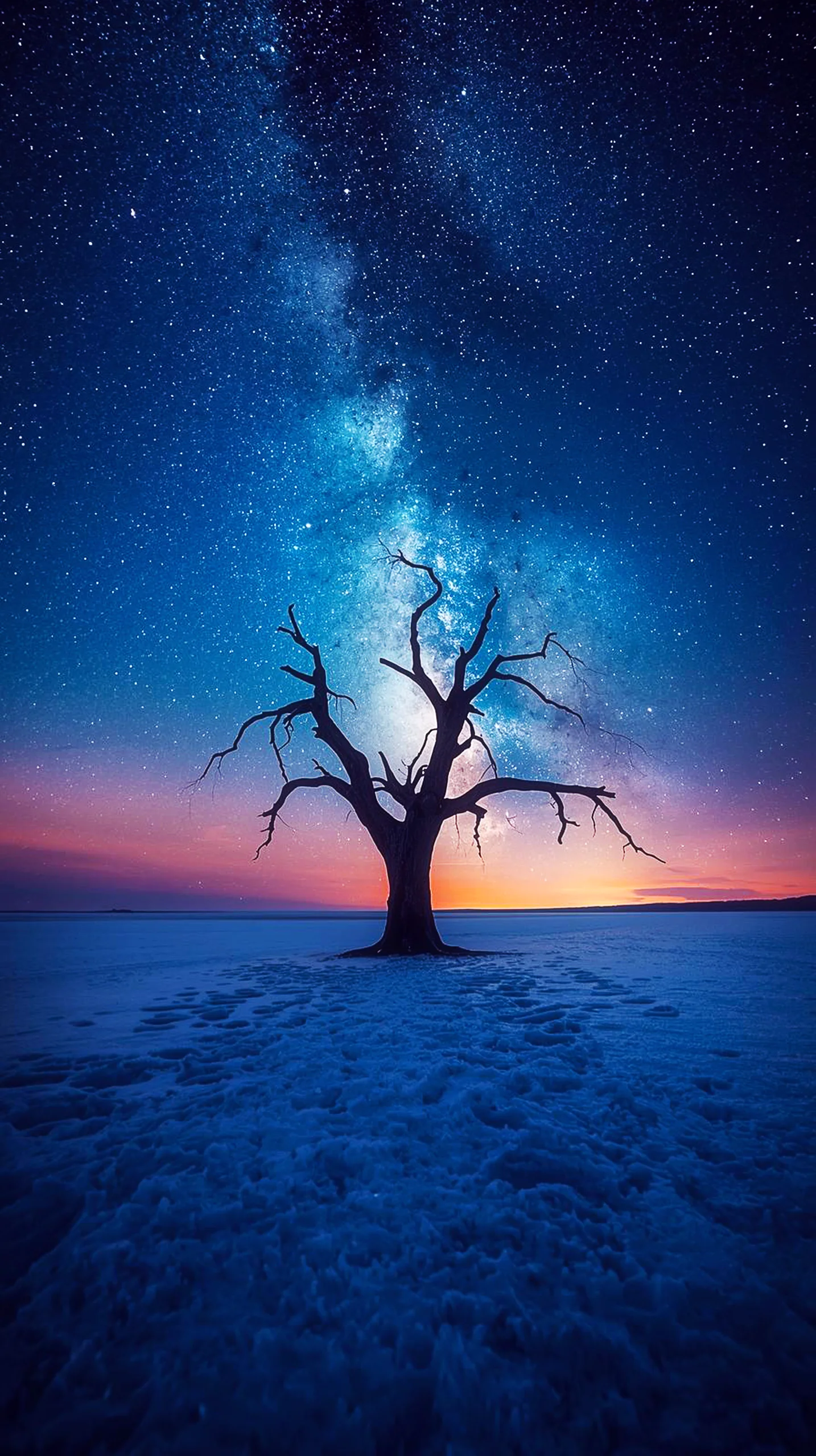 Starry Night Tree Wallpaper 4K Mobile: A Cosmic Masterpiece