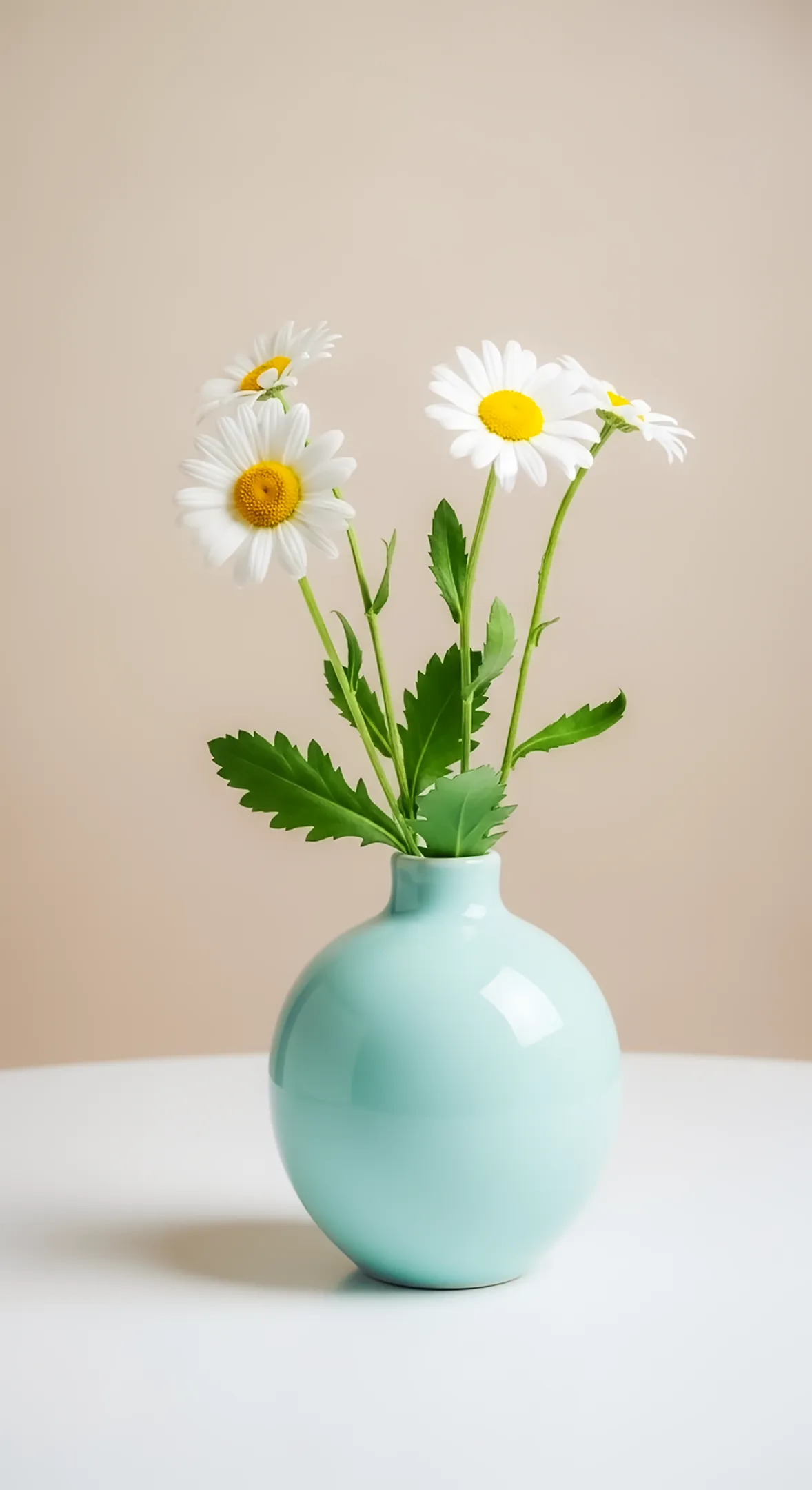 A flower background for iPhone featuring daisies in a vase. Ideal flower phone background and flower phone wallpaper.
