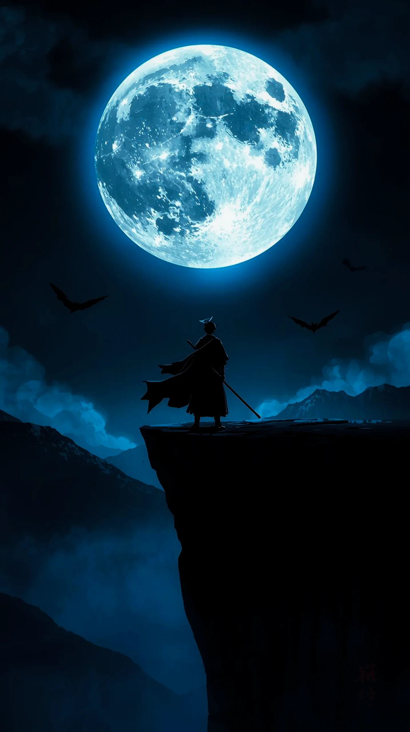 Samurai silhouette iphone wallpaper 4k, phone background, mobile wallpaper, cool wallpapers for phone, iphone 14