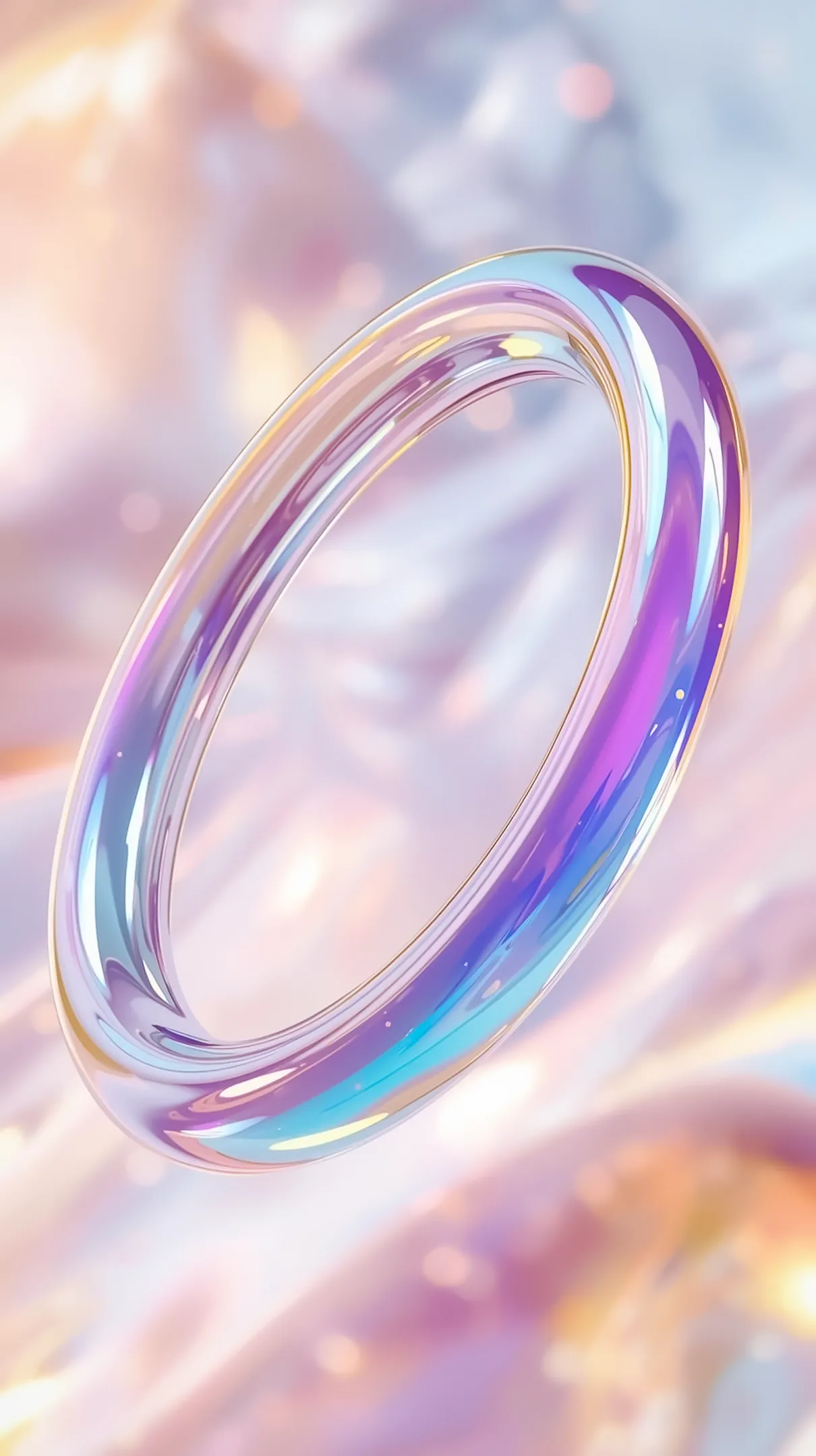 Iridescent ring amoled wallpaper 4k for mobile, ideal iphone wallpaper 4k and 4k background for phone.