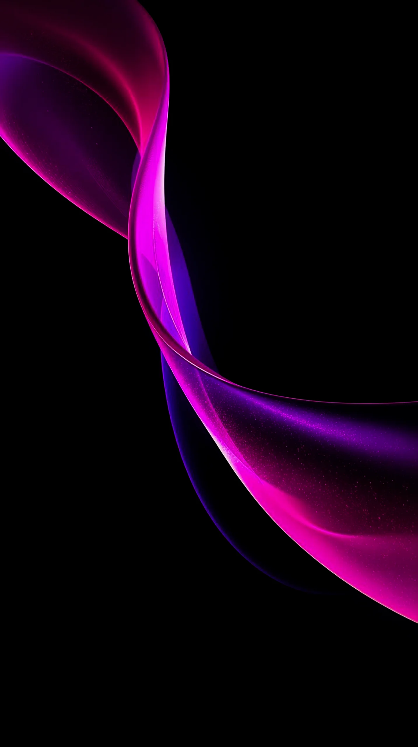Amoled wallpaper 4k for mobile with pink and purple abstract waves. Ideal iphone wallpaper 4k and 4k background for