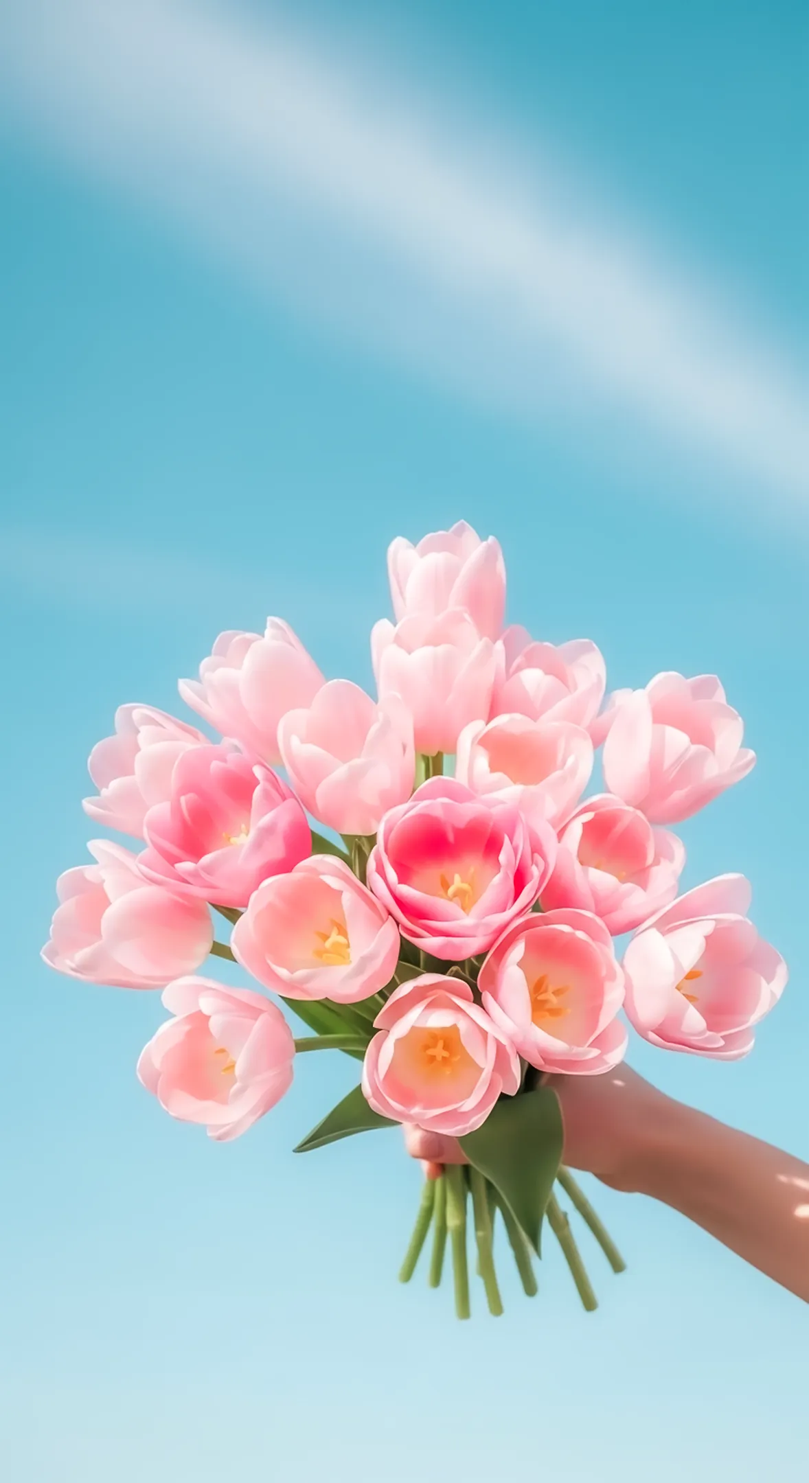 Pink tulips flower background for iphone, flower phone background, and flower phone wallpaper.