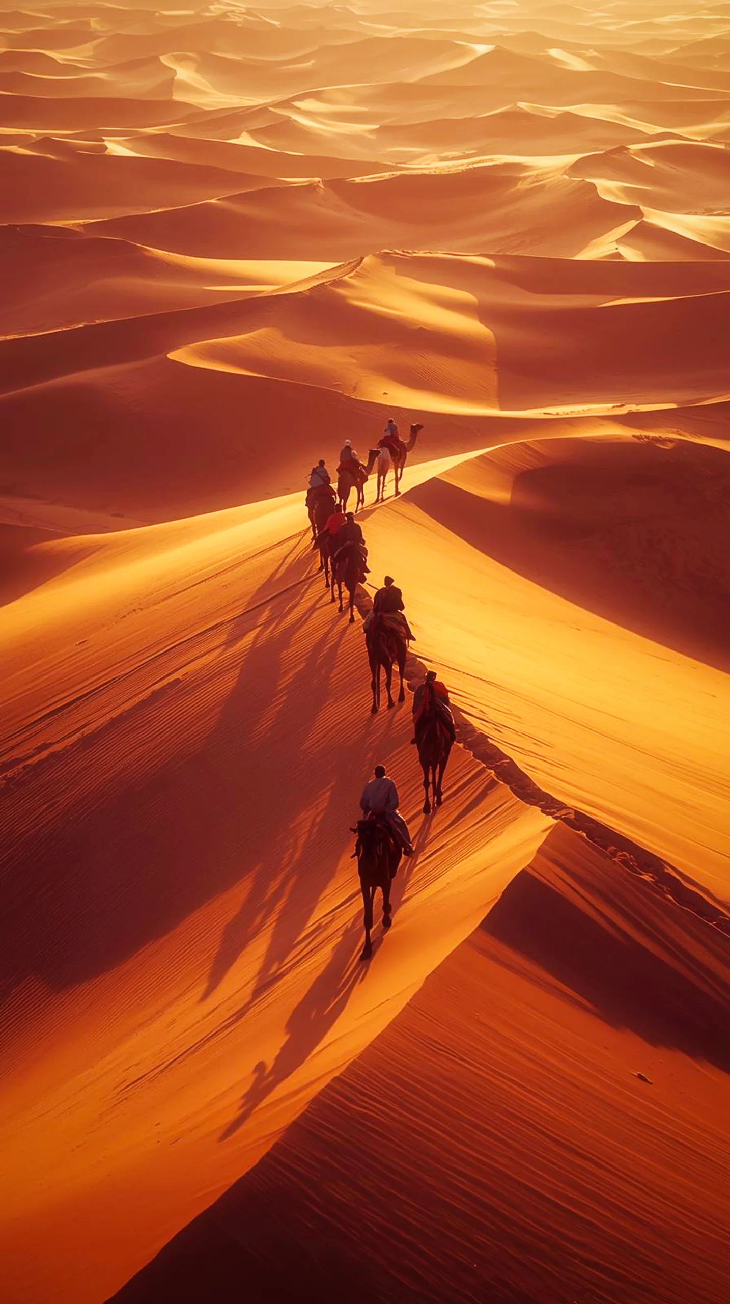 Golden desert camel caravan, ideal iphone wallpaper 4k, 4k wallpaper for mobile, wallpaper for phone, 4k backgrounds