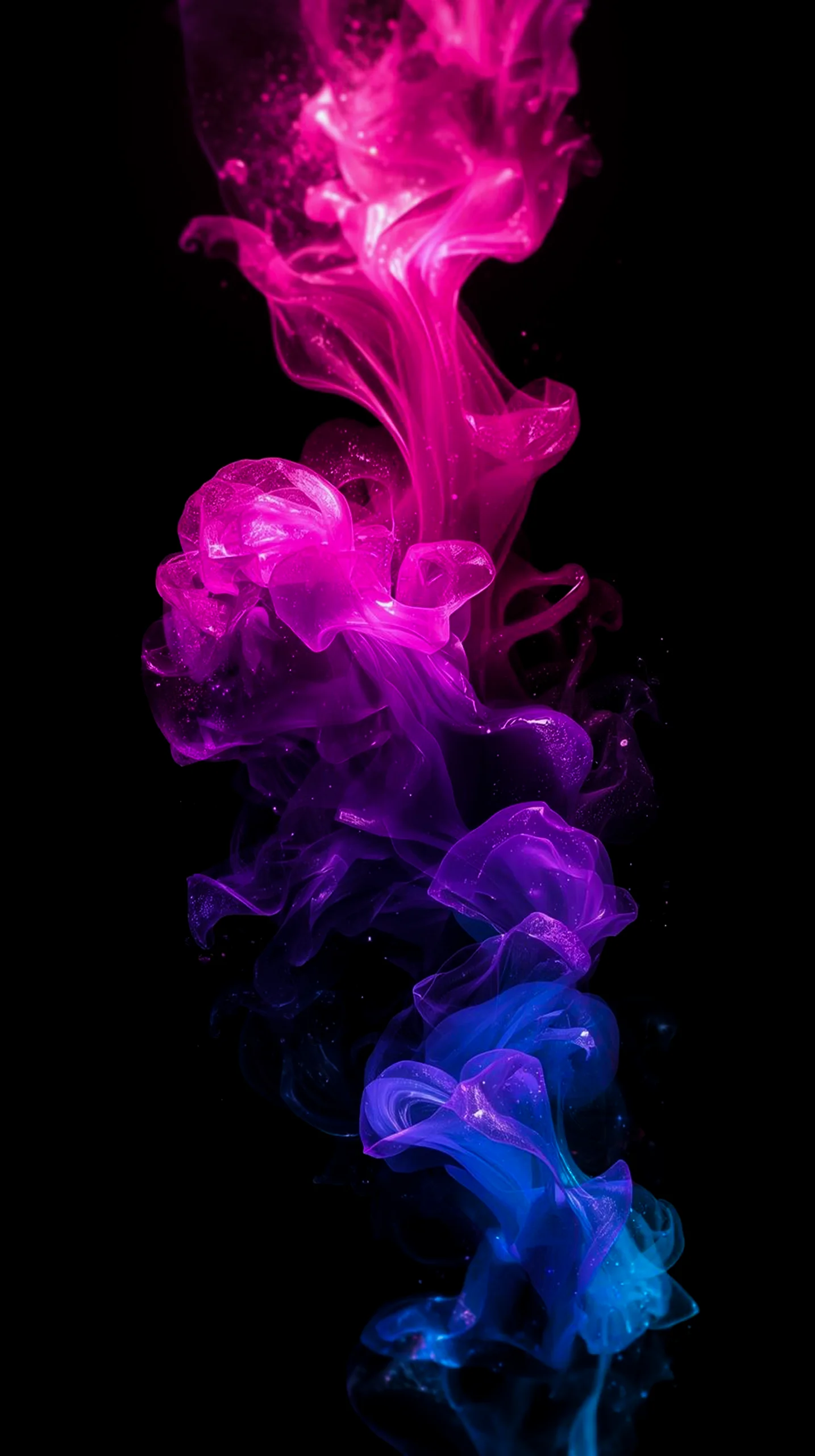 Vibrant pink and purple smoke, AMOLED wallpaper 4K for mobile, iPhone wallpaper 4K, 4K wallpaper for mobile, wallpaper