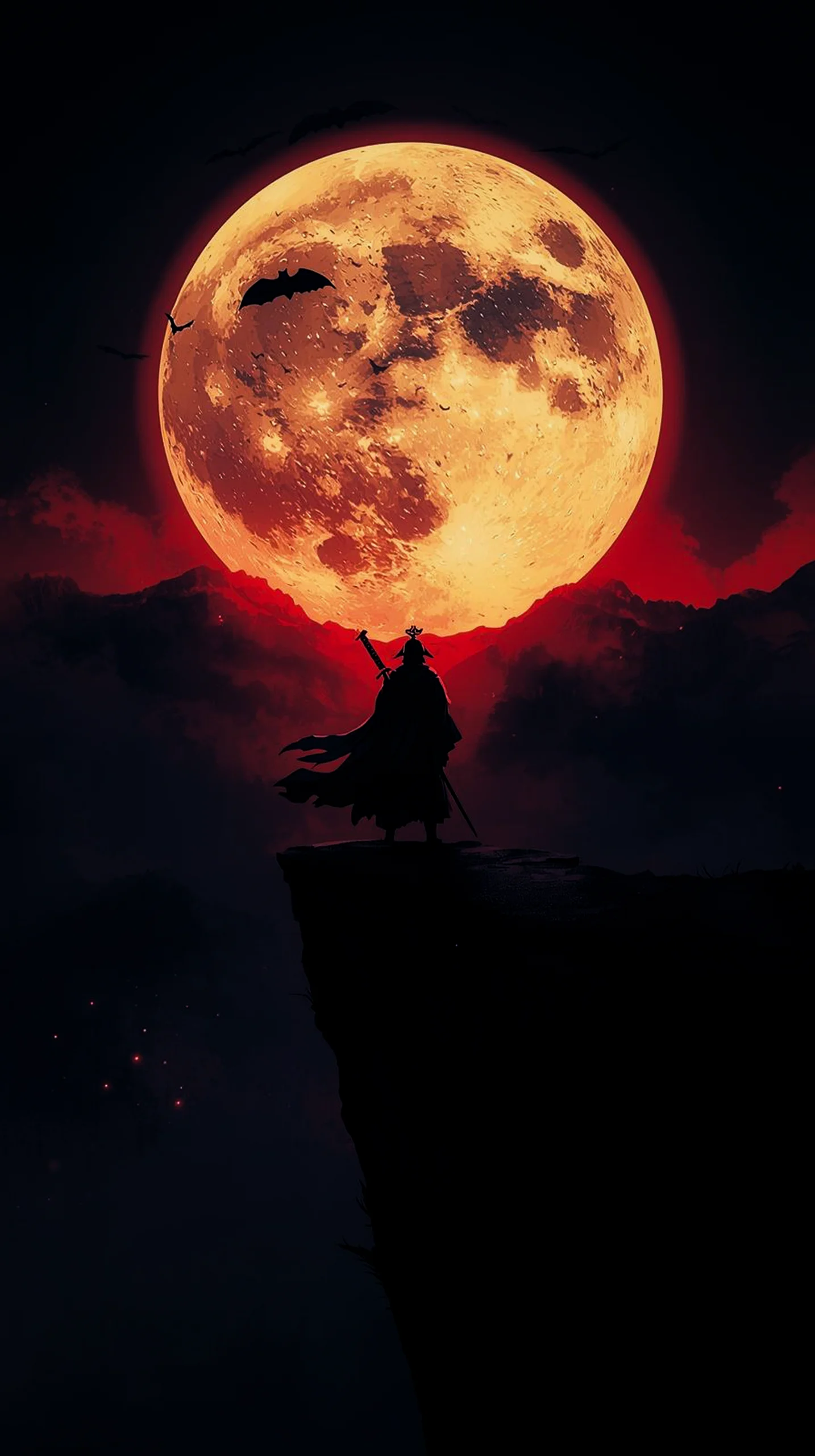 dark samurai wallpaper for phone 4k