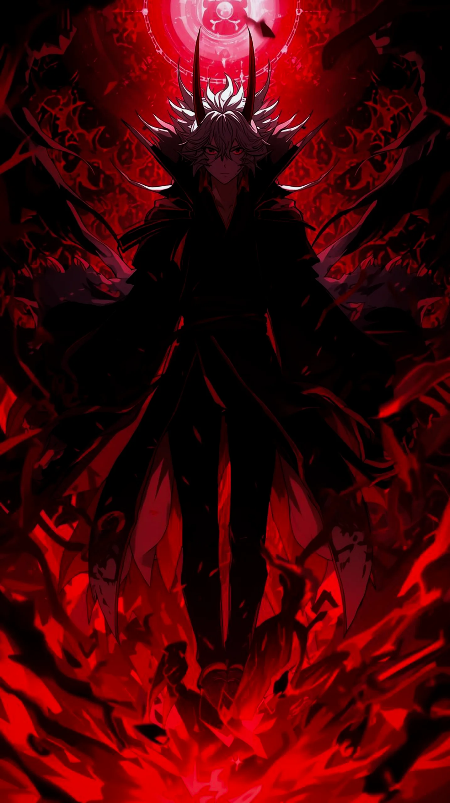 Dark demon lord anime phone wallpaper 4k for iphone and android mobile background