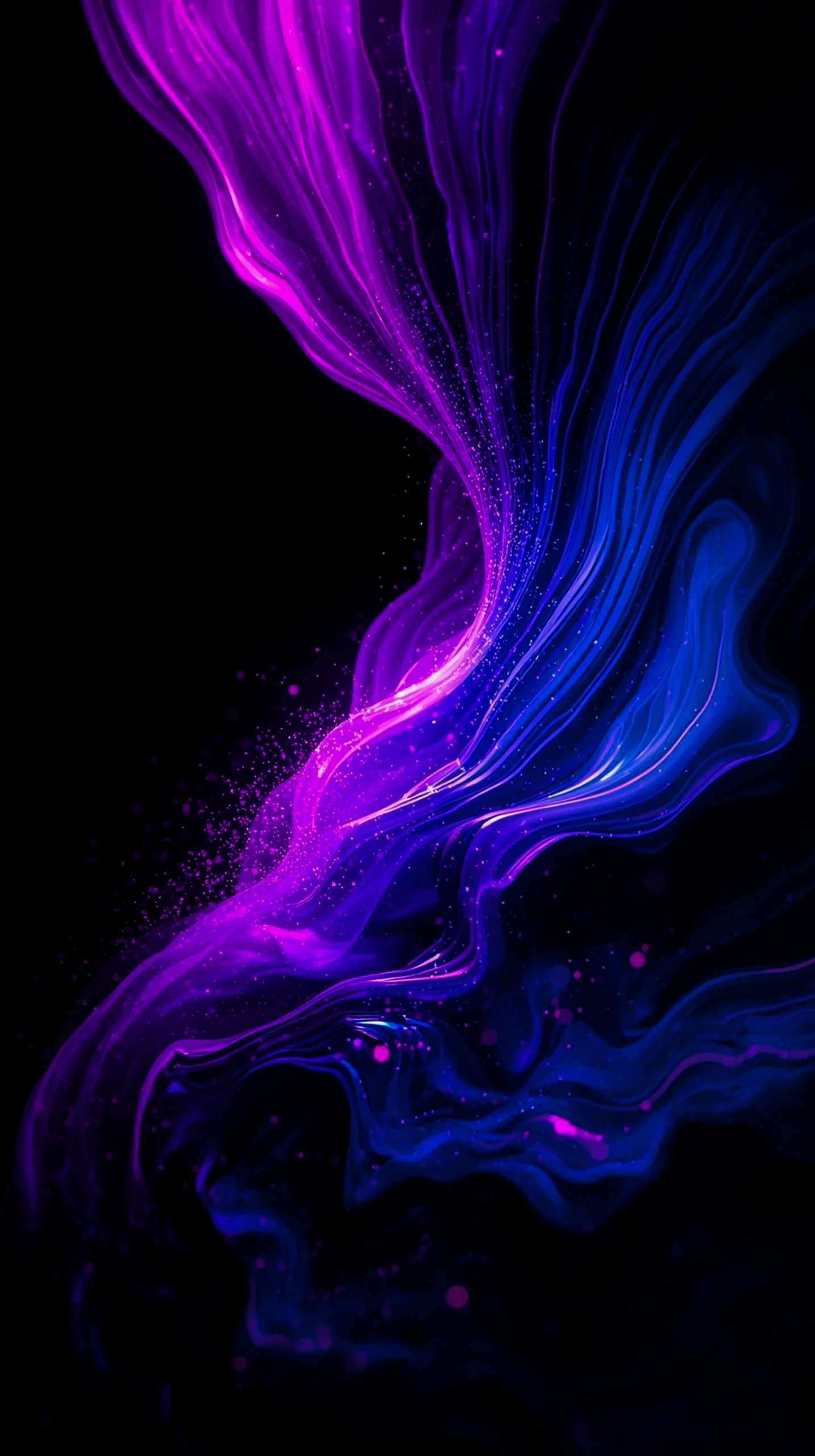 AMOLED wallpaper 4K for mobile with purple and blue swirls, perfect for iPhone wallpaper 4K, 4K wallpaper for mobile,