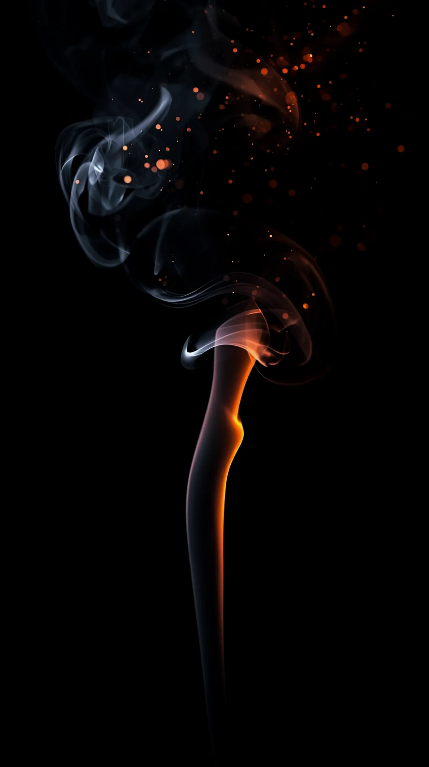 Abstract smoke and embers amoled wallpaper 4k for mobile, iphone wallpaper 4k, 4k wallpaper for mobile, wallpaper for