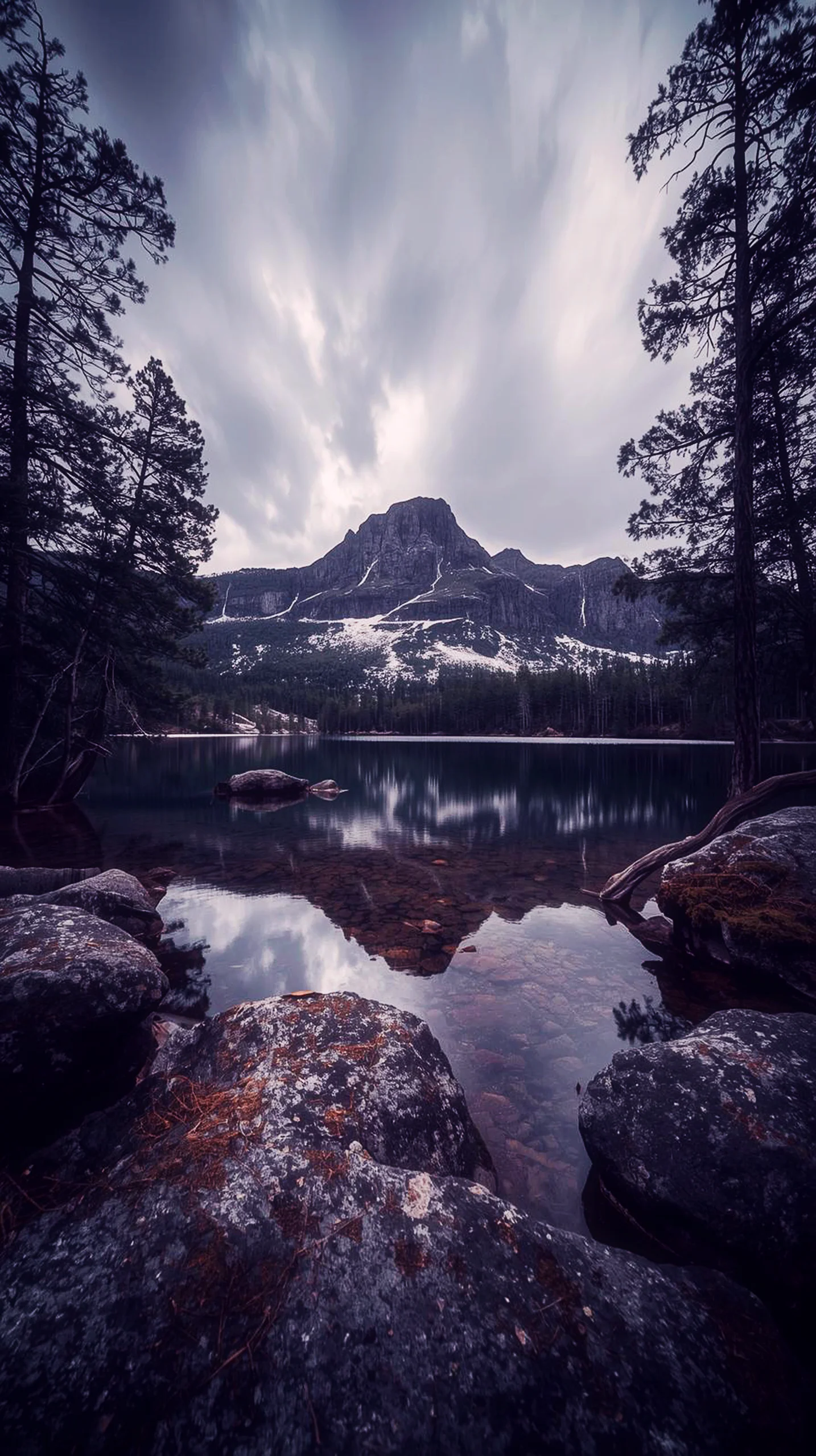 4k iPhone wallpaper of a mountain reflected in a lake. 4k wallpaper for mobile, wallpaper for phone, cute 4k wallpaper