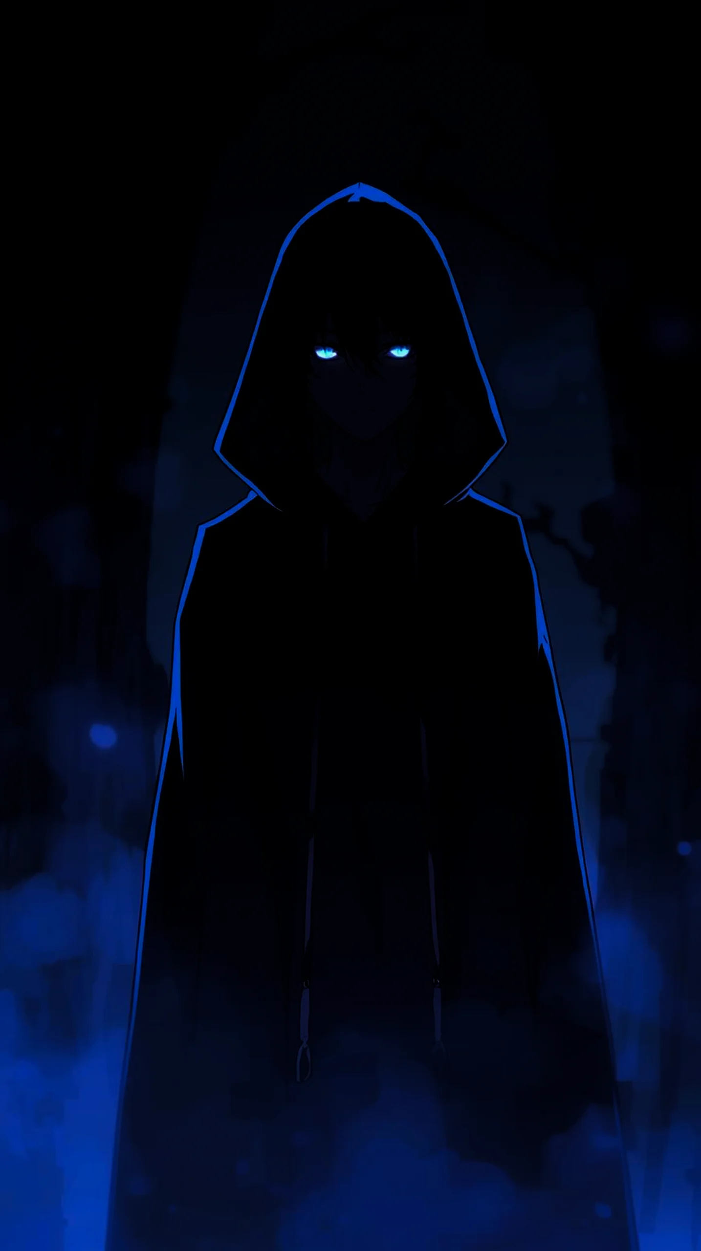 dark anime figure wallpaper for phone 4k