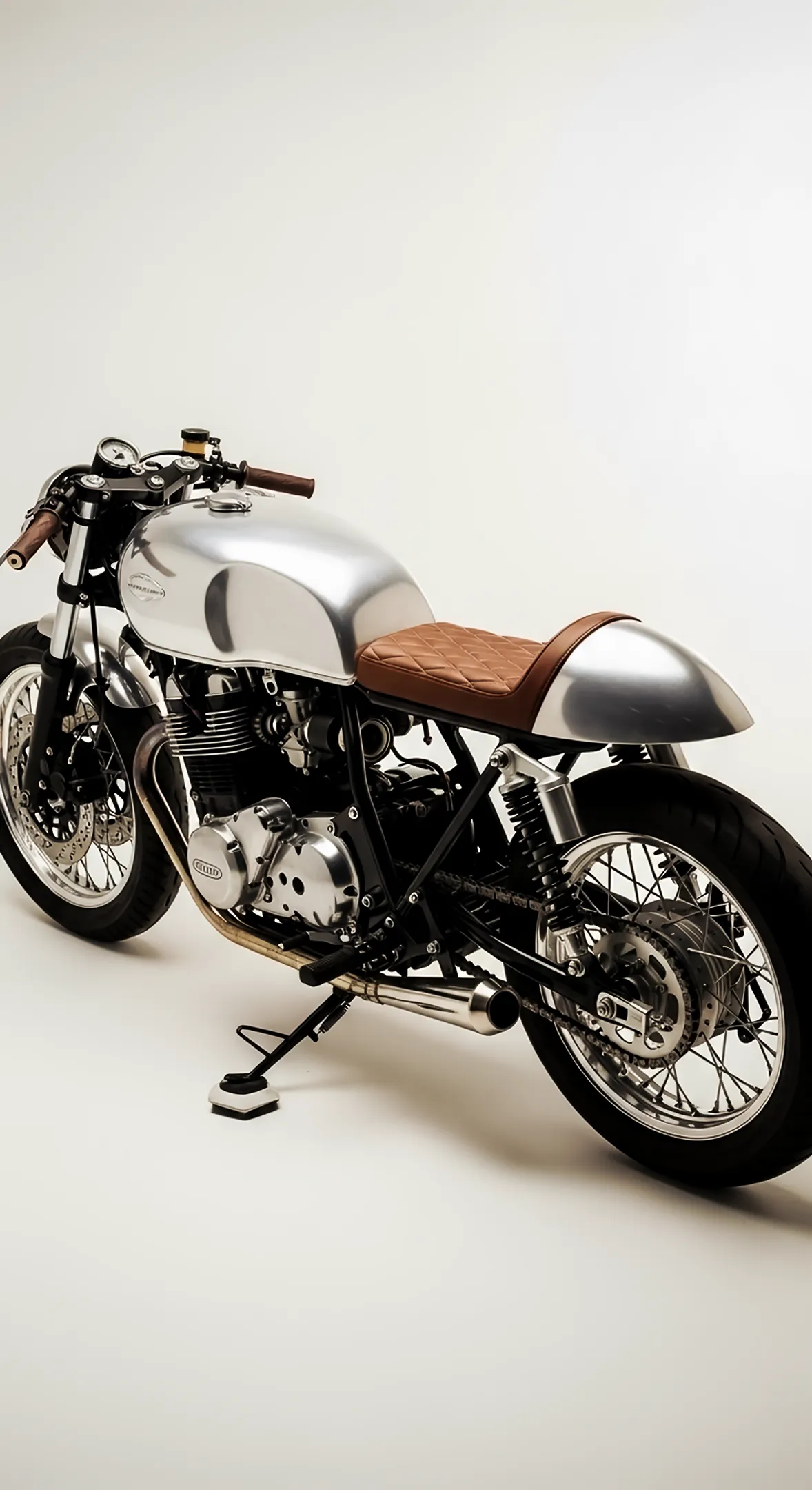 Cafe racer motorcycle phone wallpaper, iPhone wallpaper 4K, 4K wallpaper for mobile, cute wallpaper for phone, 4K