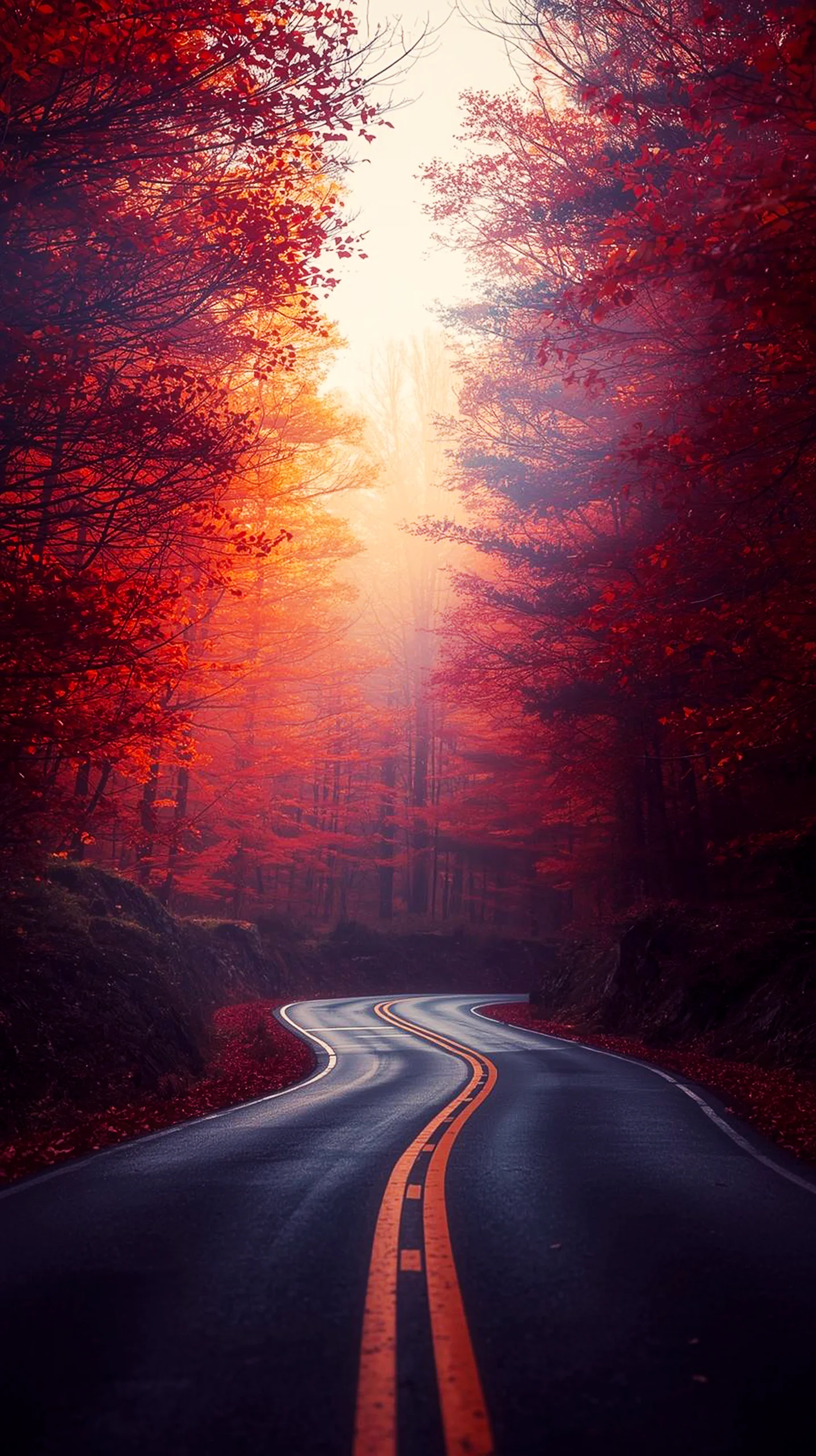Autumn road iphone wallpaper 4k, 4k wallpaper for mobile, cute 4k wallpaper for iphone, 4k backgrounds iphone 4k