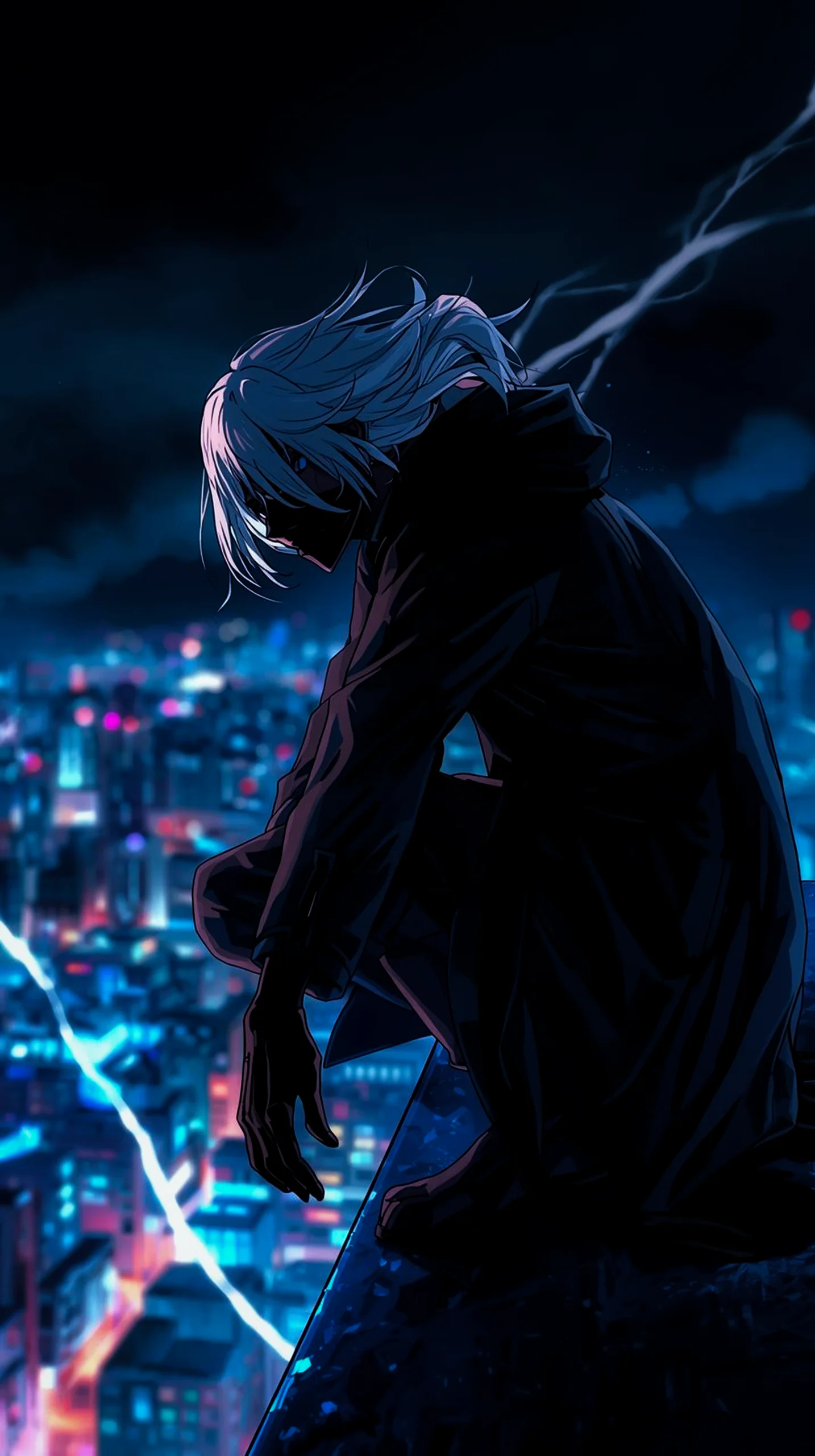 Aesthetic anime wallpaper iphone 4k, cool wallpaper for phone, best iphone wallpapers, dark anime background mobile.