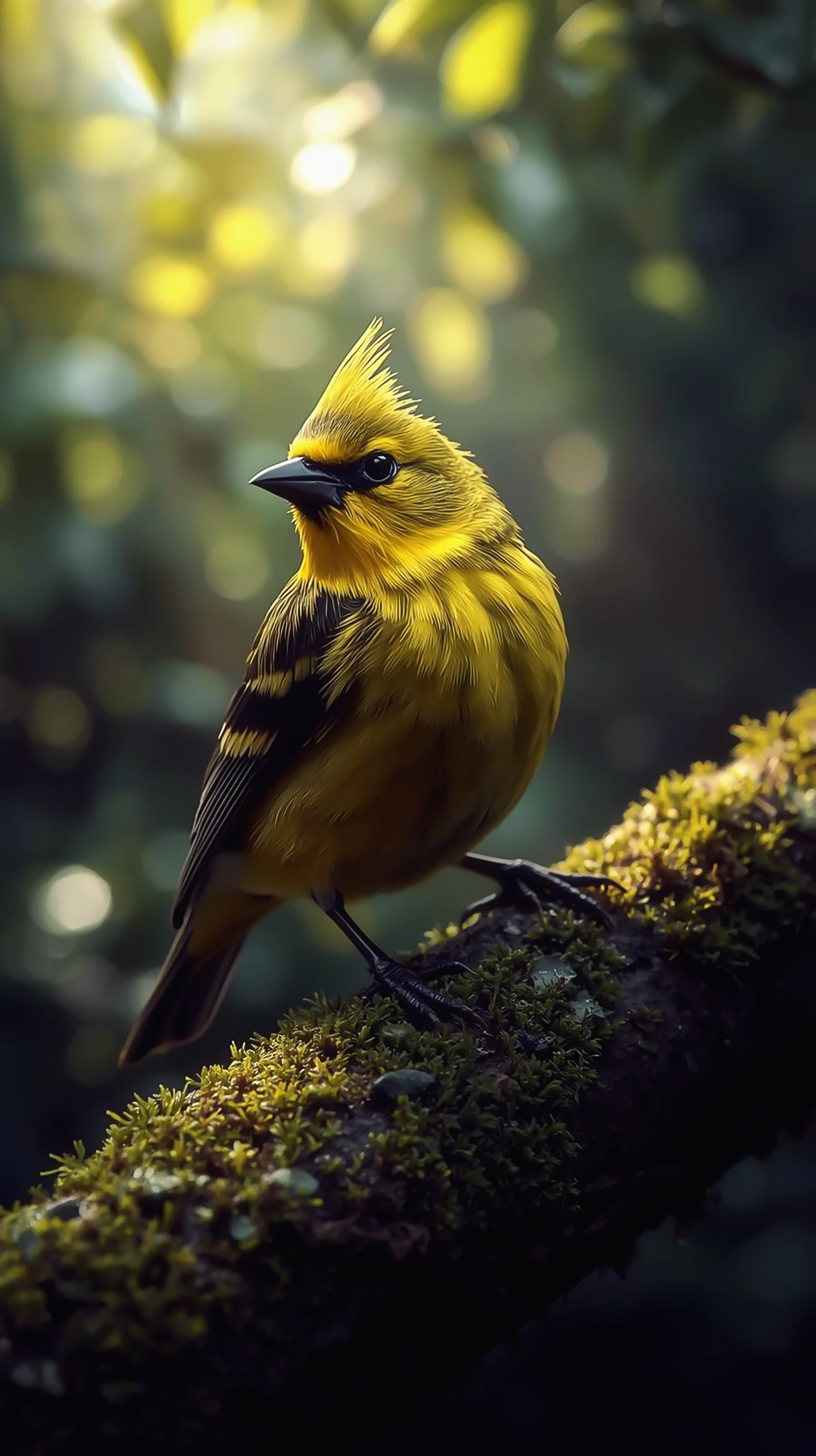 Bird Wallpaper 4K — Vibrant Yellow Songbird