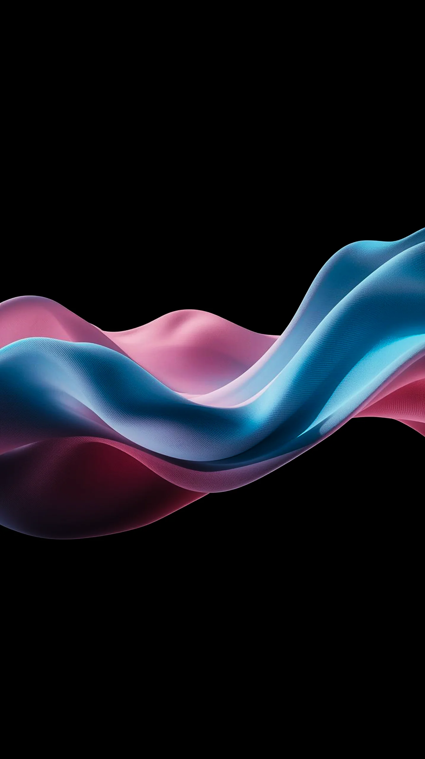 Dark AMOLED Waves 4K Mobile Wallpaper