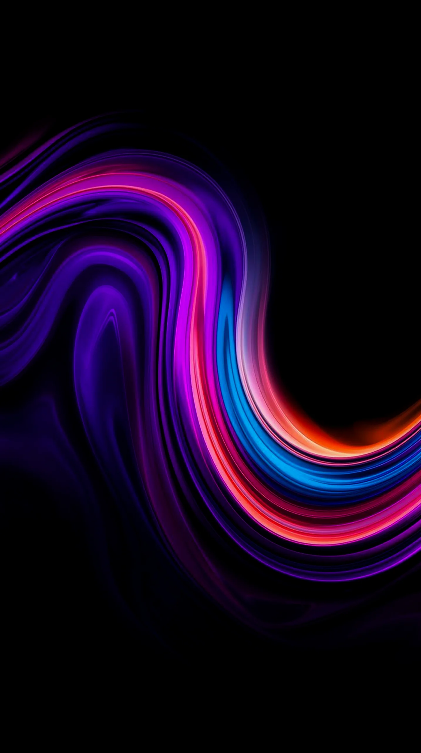 Neon wave AMOLED wallpaper 4K for mobile, iPhone wallpaper 4K, 4K wallpaper for phone, cute 4K background, dark