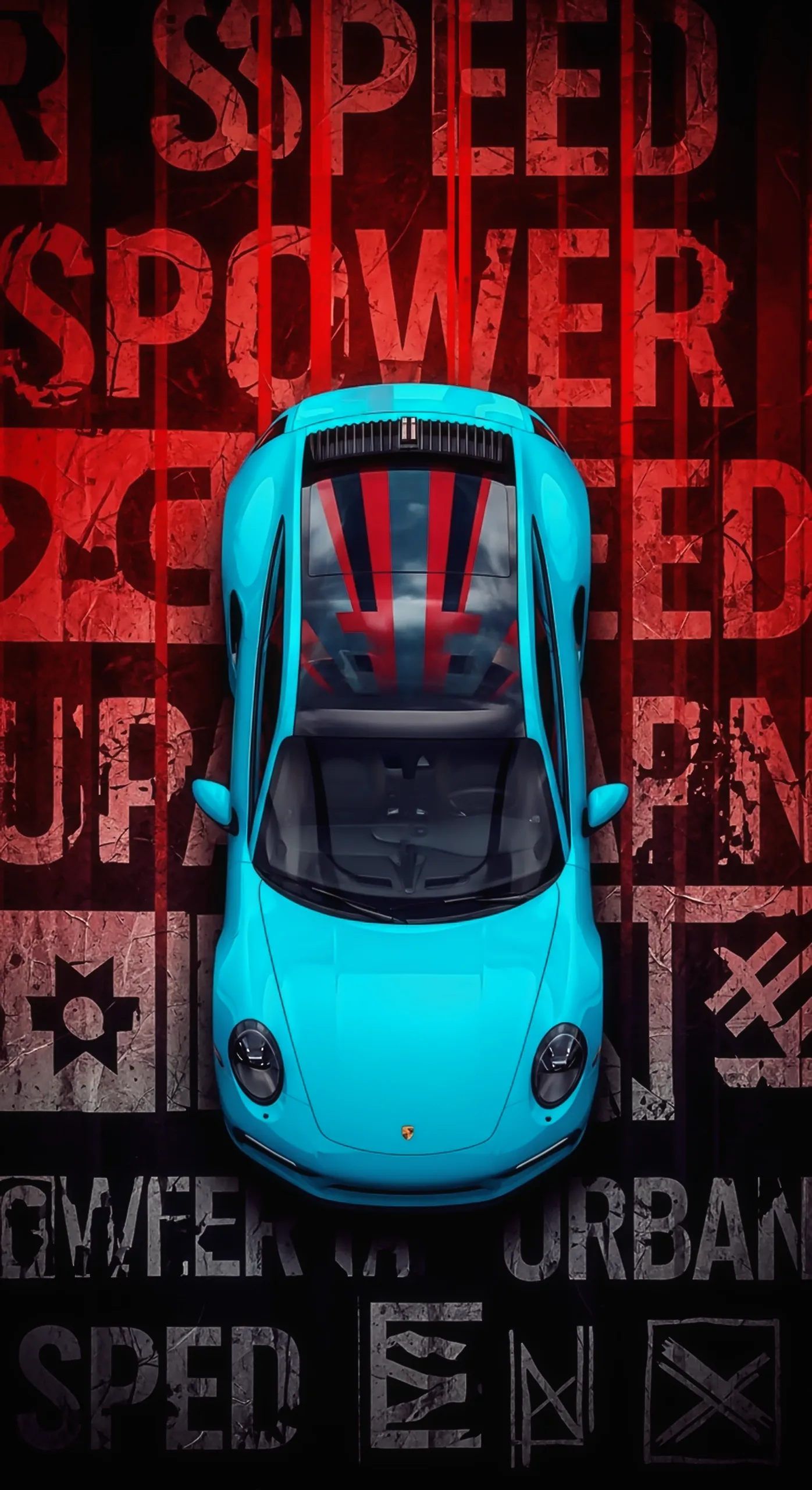 Blue Porsche car iphone wallpaper, car wallpaper 4k for mobile, car wallpaper4k for mobile top view