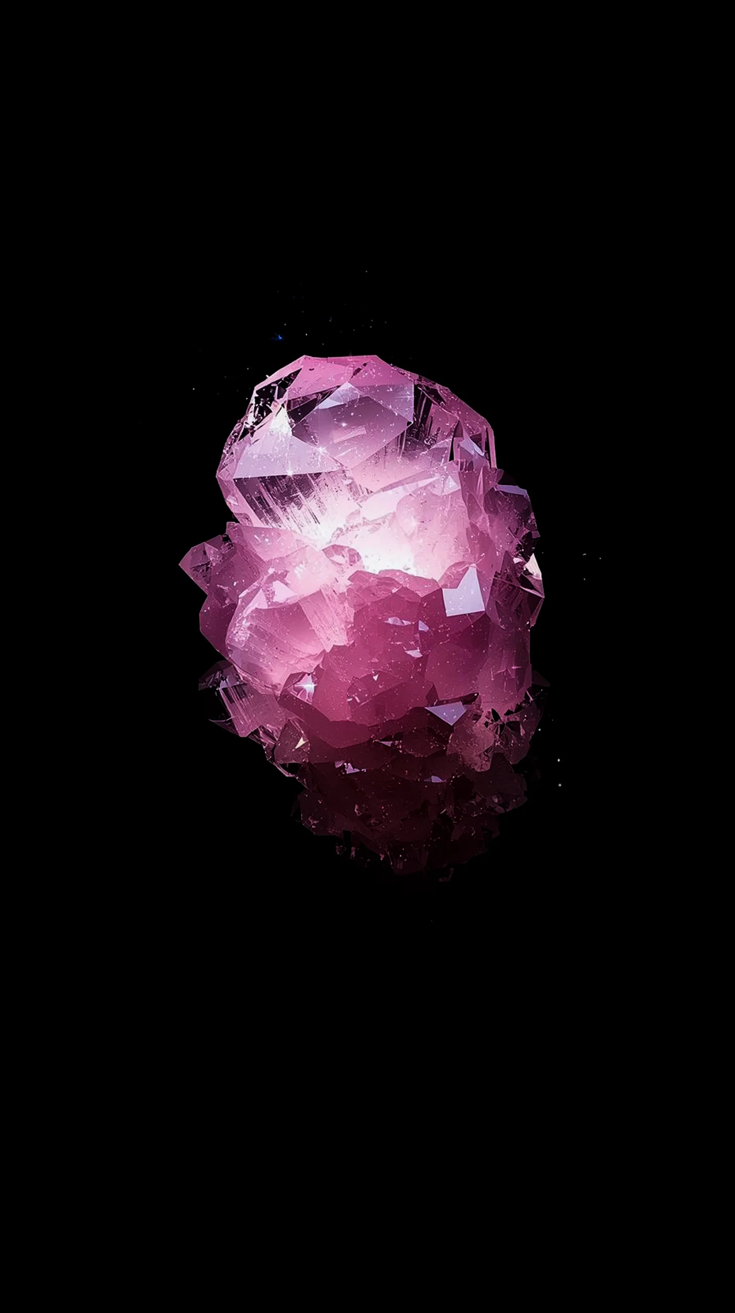 Pink crystal amoled wallpaper 4k for mobile, iphone wallpaper 4k, 4k wallpaper for mobile, 4k iphone background.