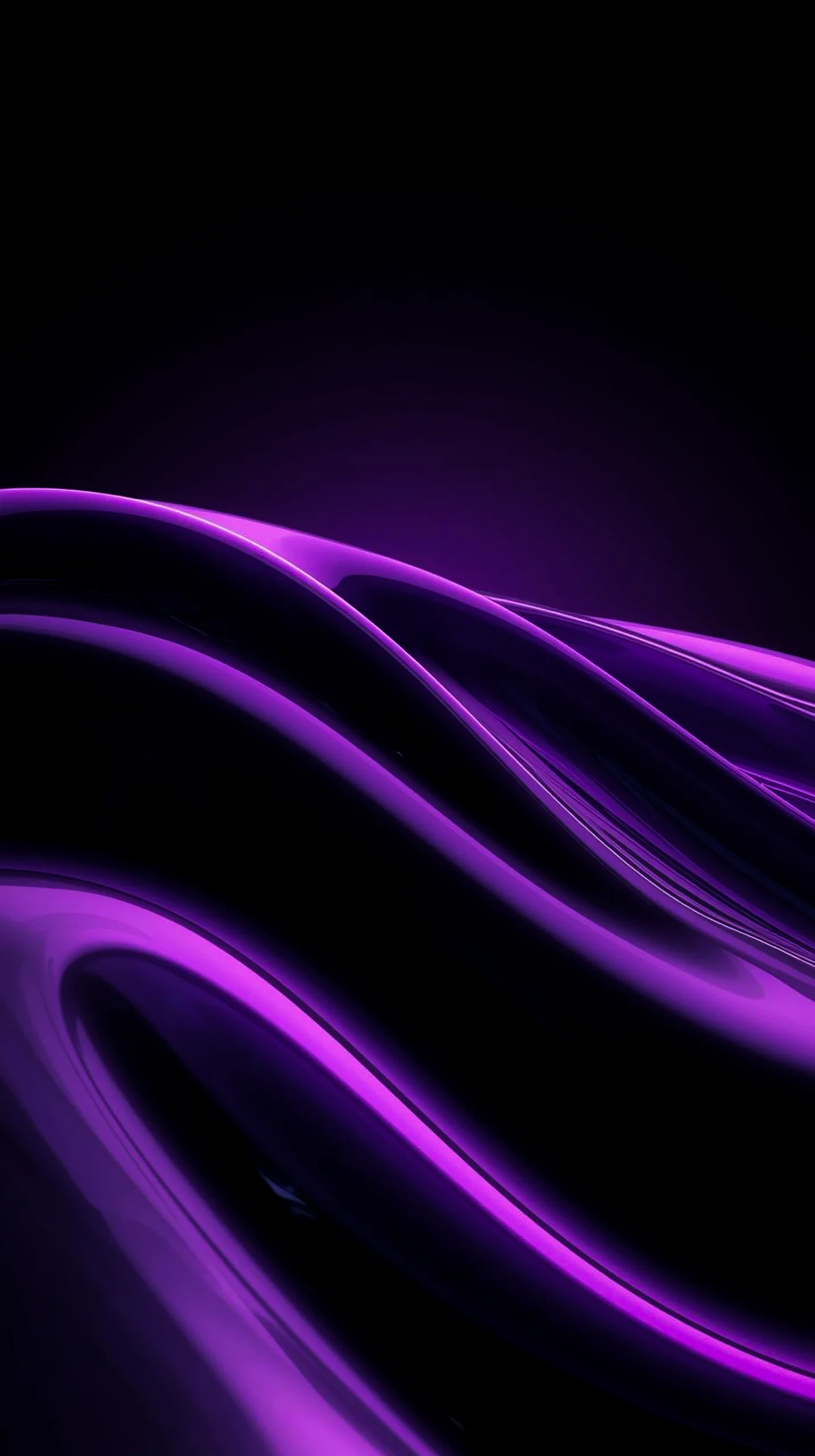 Purple waves AMOLED wallpaper 4K for mobile, iPhone wallpaper 4K, 4K wallpaper for mobile, wallpaper for phone, cute 4K