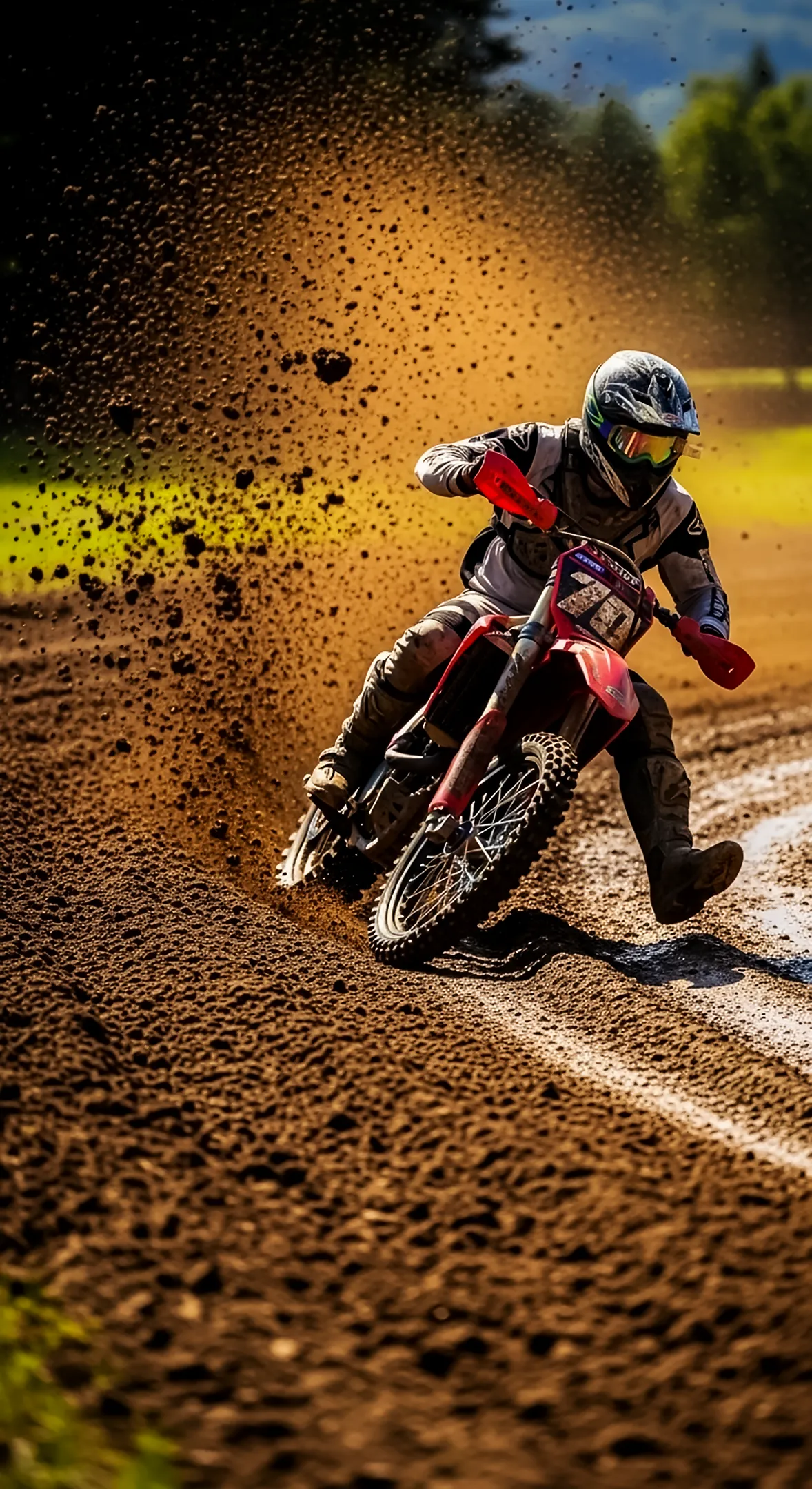 Motocross action phone wallpaper, iphone wallpaper 4k, 4k wallpaper for mobile, 4k backgrounds iphone dirt bike