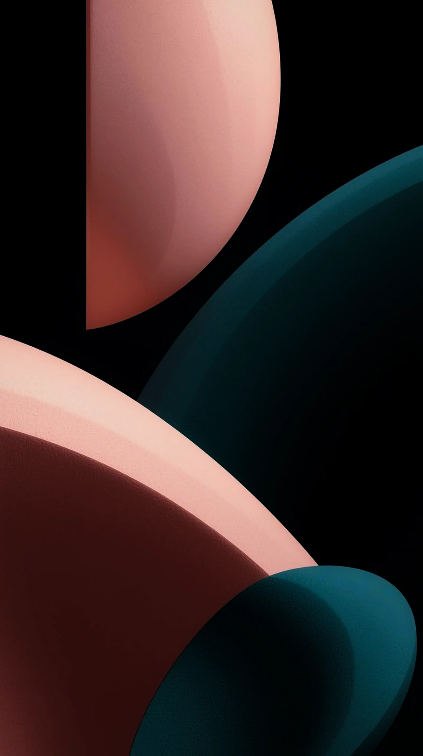 Dark AMOLED Mobile Wallpaper 4K: Sleek Abstract 3D Shapes
