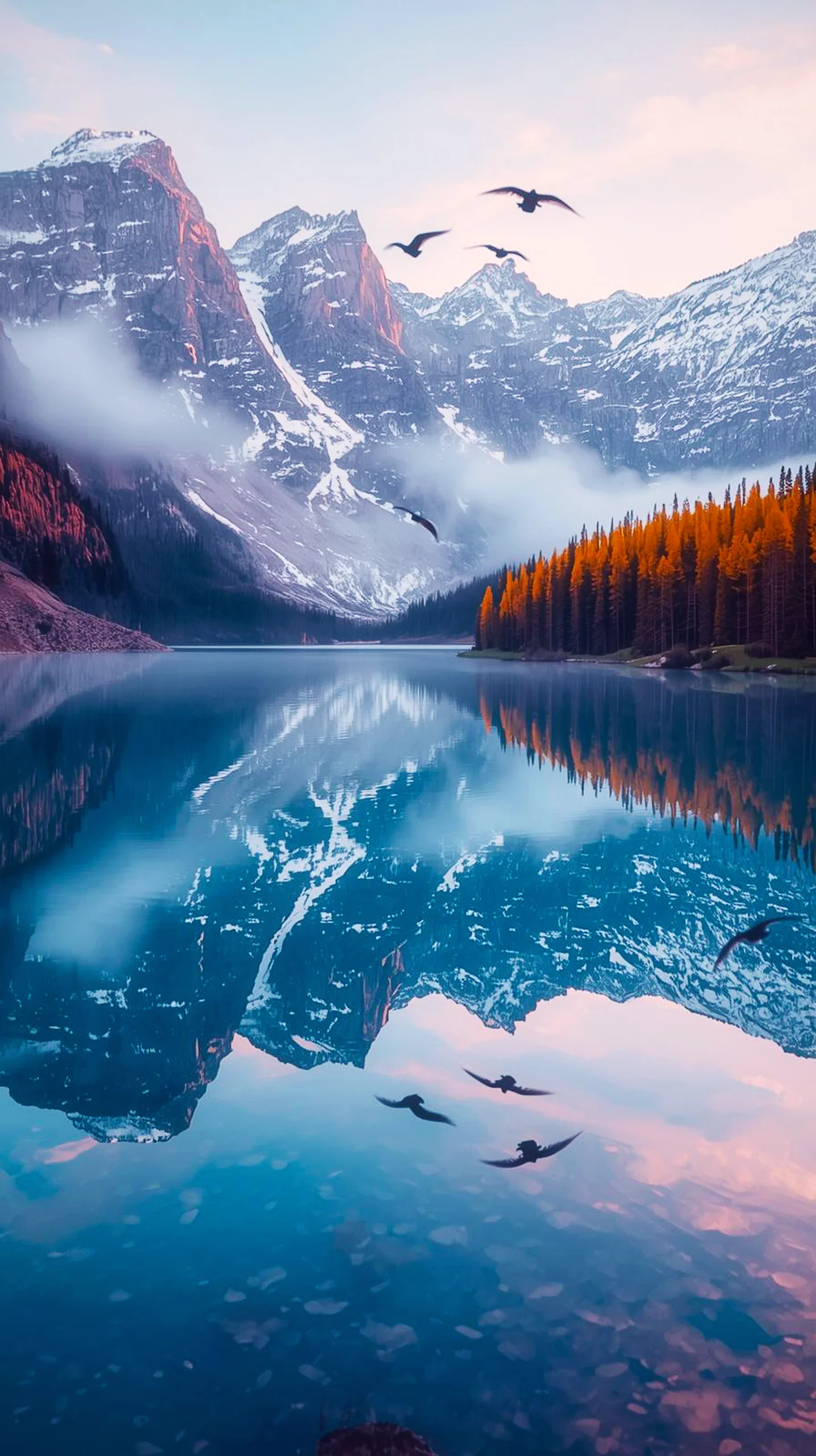 iPhone wallpaper 4k of a mountain lake. 4k wallpaper for mobile, cute 4k wallpaper for iphone, iphone background.