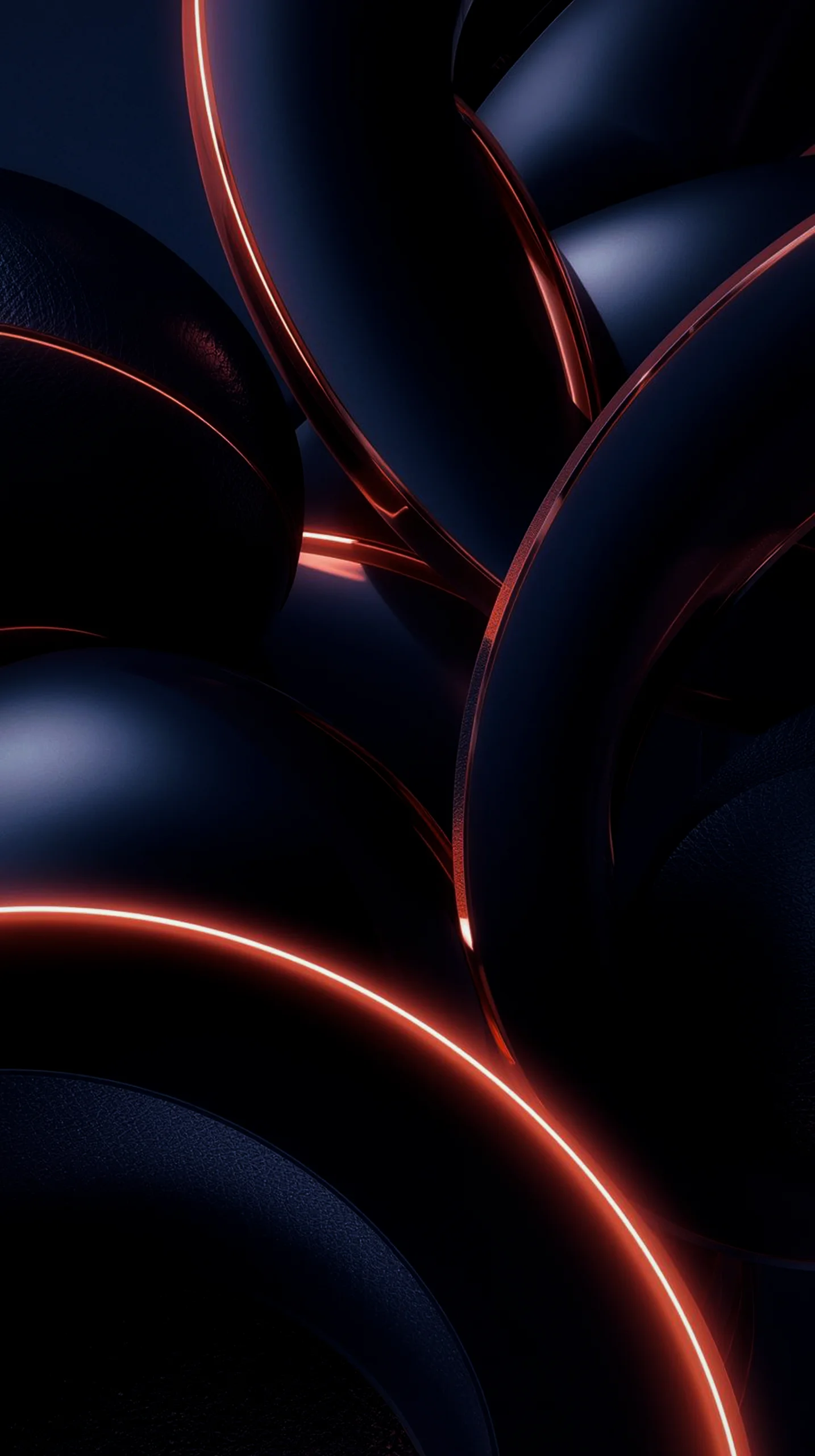 Dark Abstract Rings 4K Mobile Wallpaper: Mesmerizing Glow