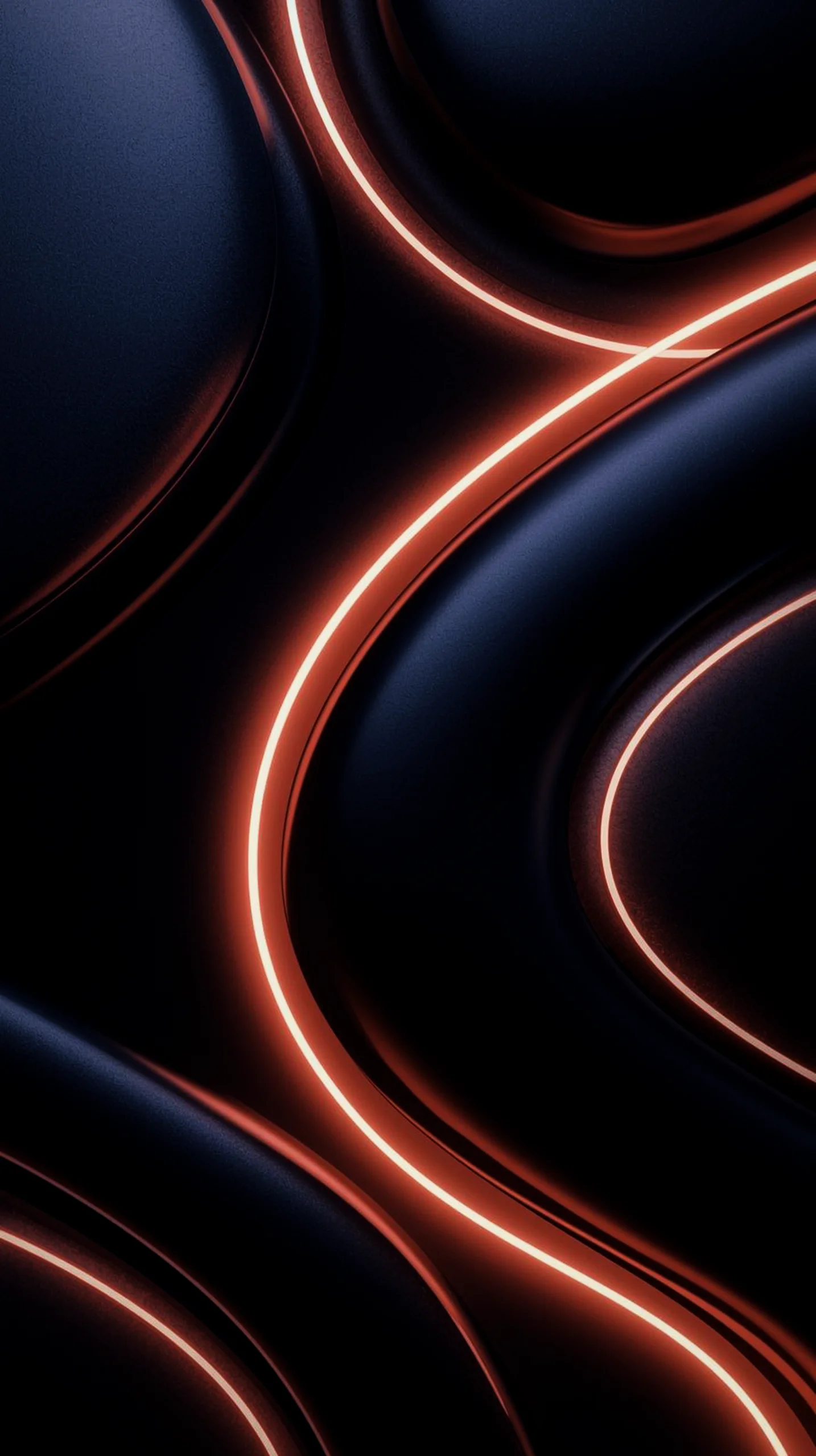 Dark Neon Waves 4K Mobile Wallpaper - Mesmerizing Abstract Background