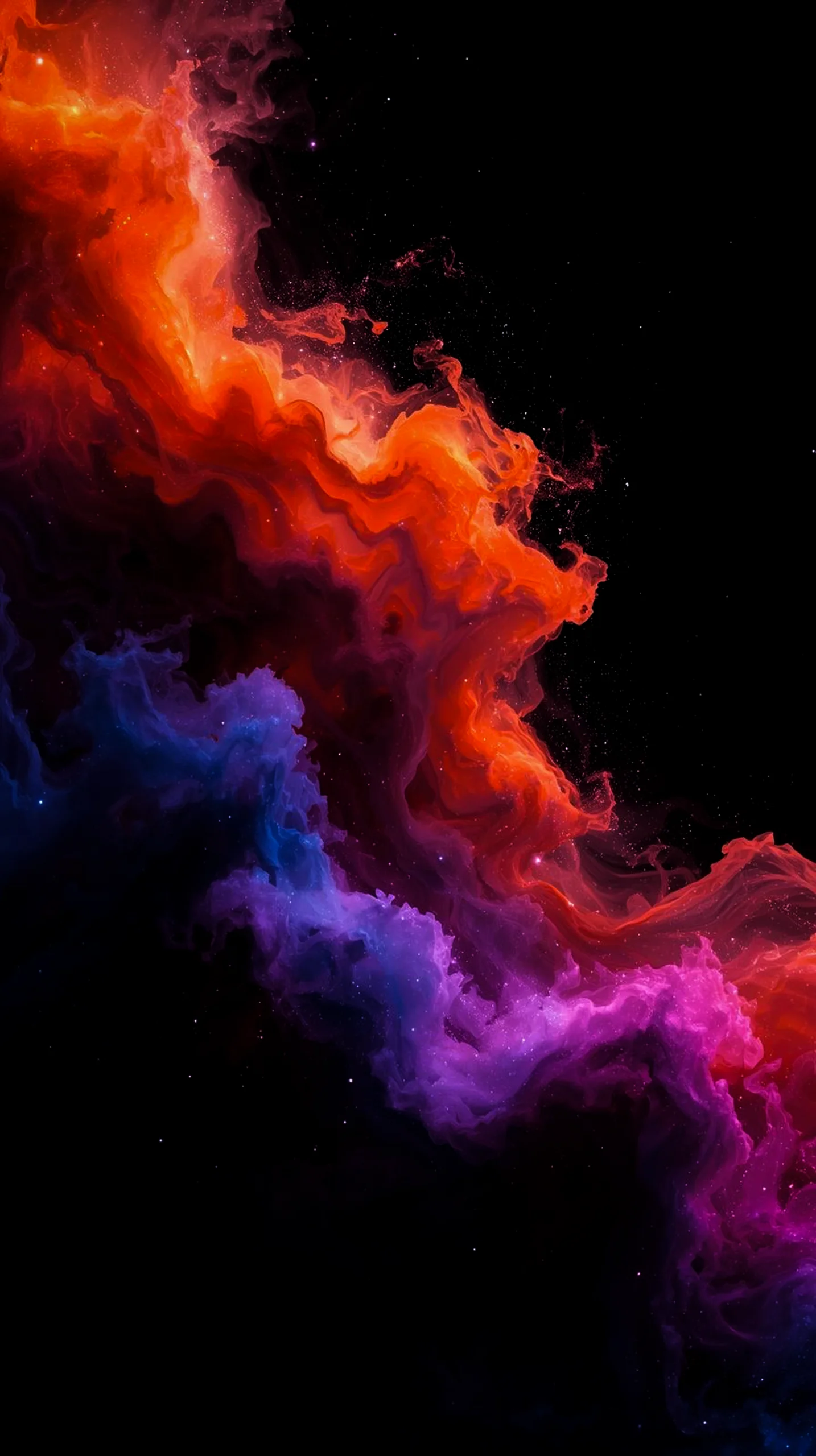 Vibrant nebula AMOLED wallpaper 4K for mobile, iPhone wallpaper 4K, 4K wallpaper for mobile, wallpaper for phone, cute