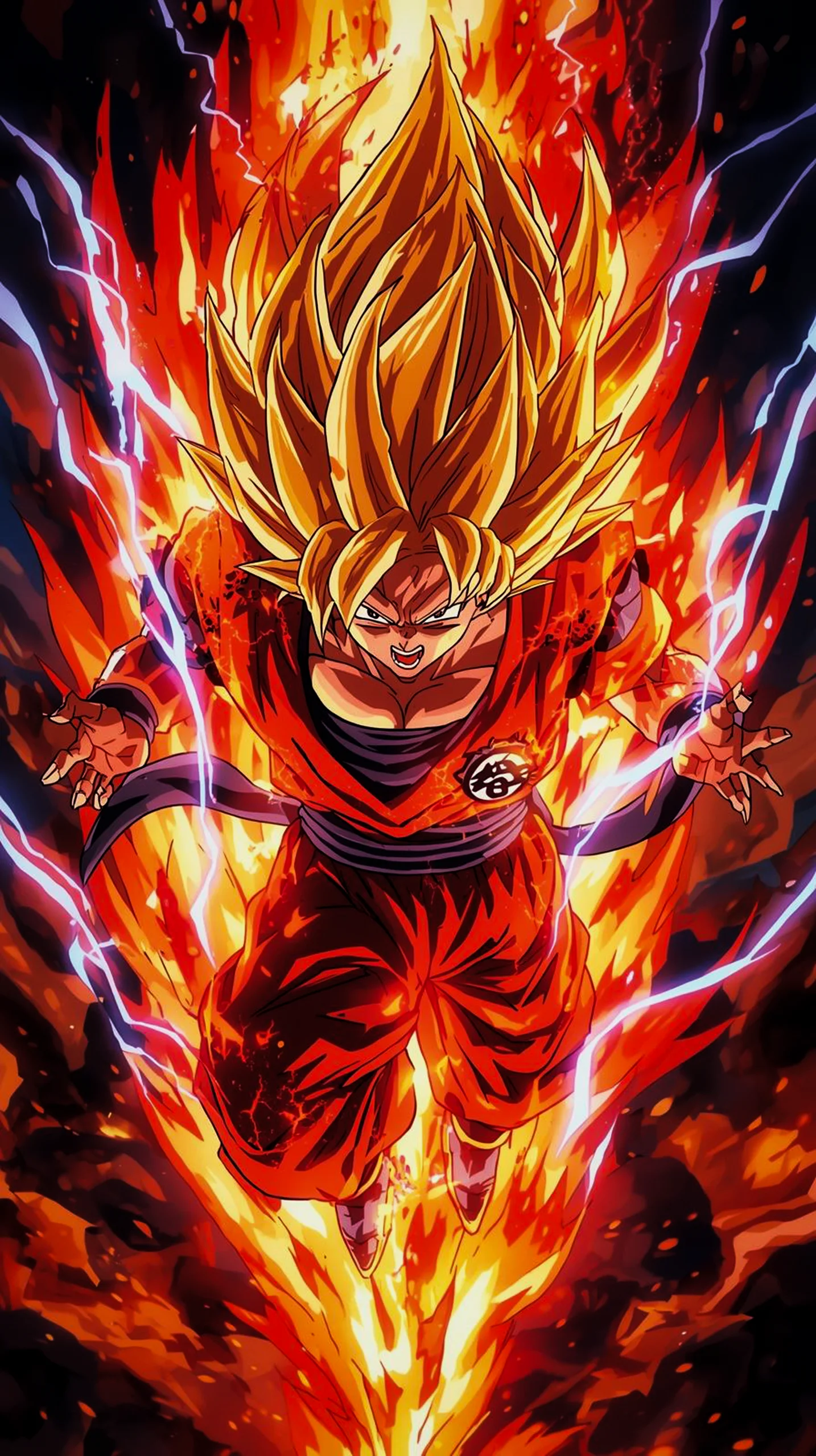 goku super saiyan wallpaper for phone 4k