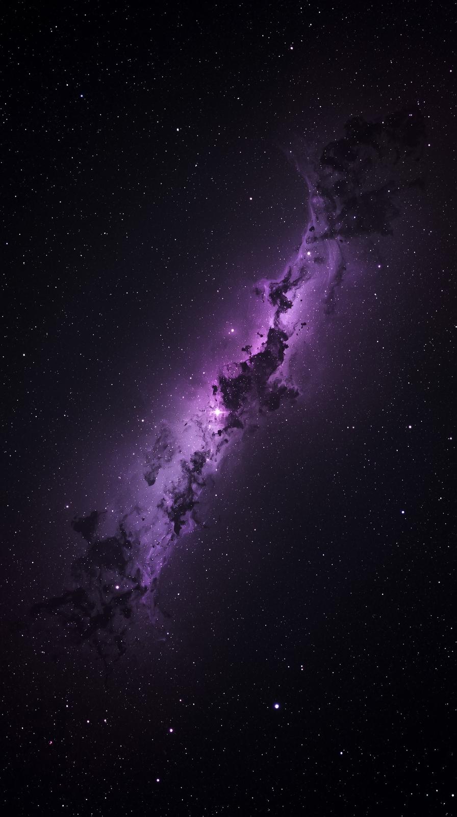 4k iphone background Majestic Purple Galaxy Nebula with Shimmering Stars and Deep Cosmic Space Atmosphere one - 1