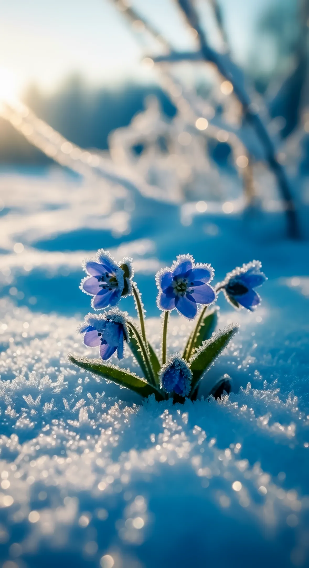 Stunning Blue Flower Background for iPhone, Beautiful Flower Phone Background, and Elegant Flower Phone Wallpaper