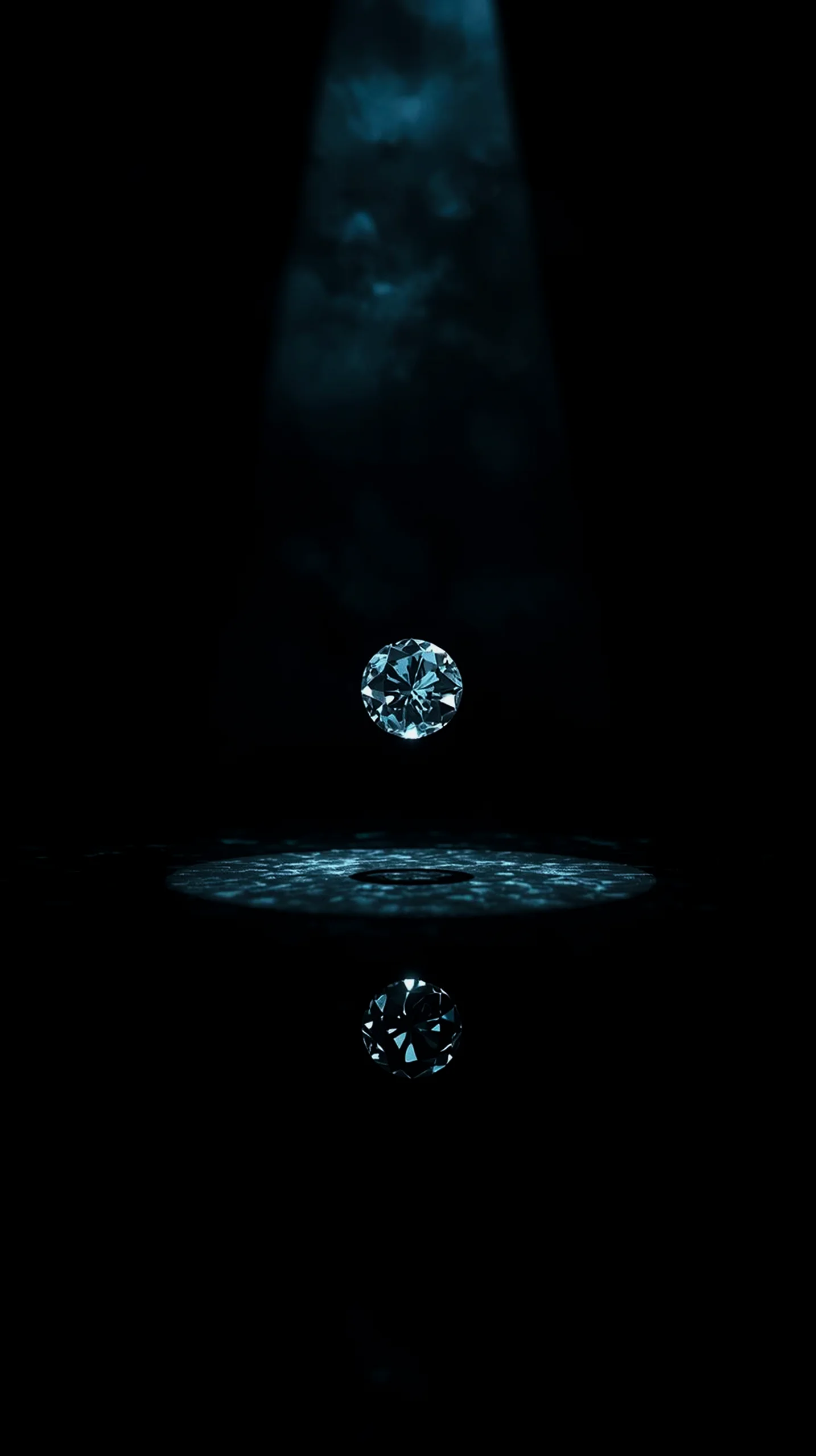 Diamond under spotlight amoled wallpaper 4k for mobile, iphone wallpaper 4k, 4k wallpaper for phone, iphone background.