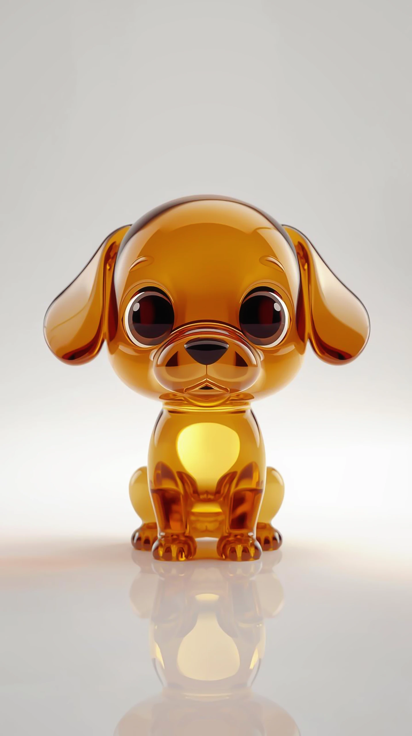 Dog Wallpaper 4K — Cute Glass Puppy Figure