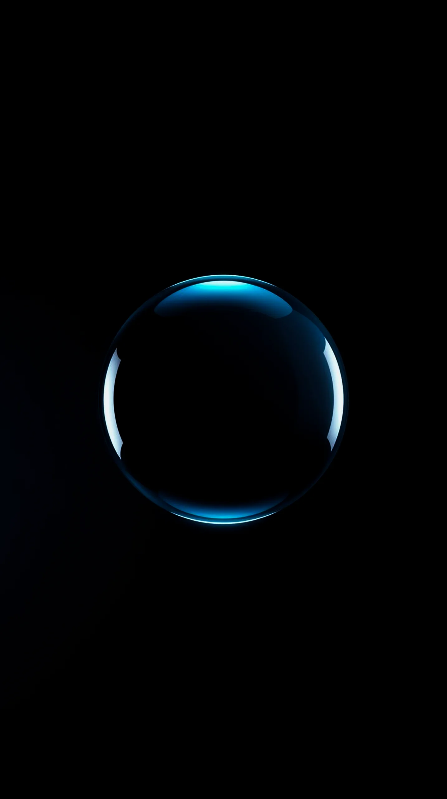 Minimalist blue sphere amoled wallpaper 4k for mobile, iphone wallpaper 4k, 4k wallpaper for phone, 4k background.