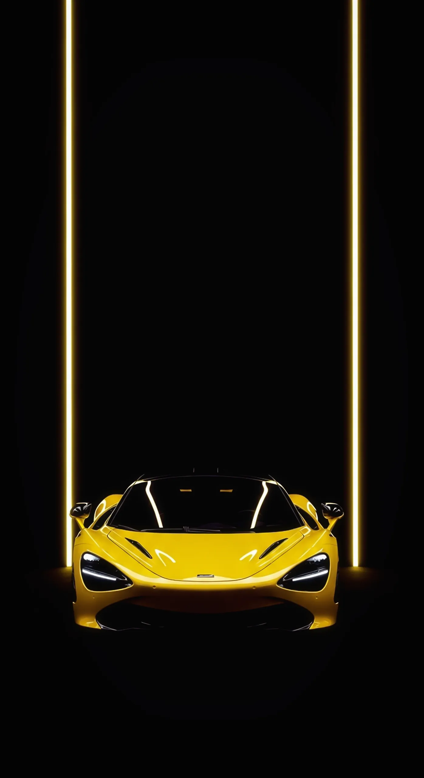 Yellow McLaren car iPhone wallpaper, car wallpaper 4k for mobile