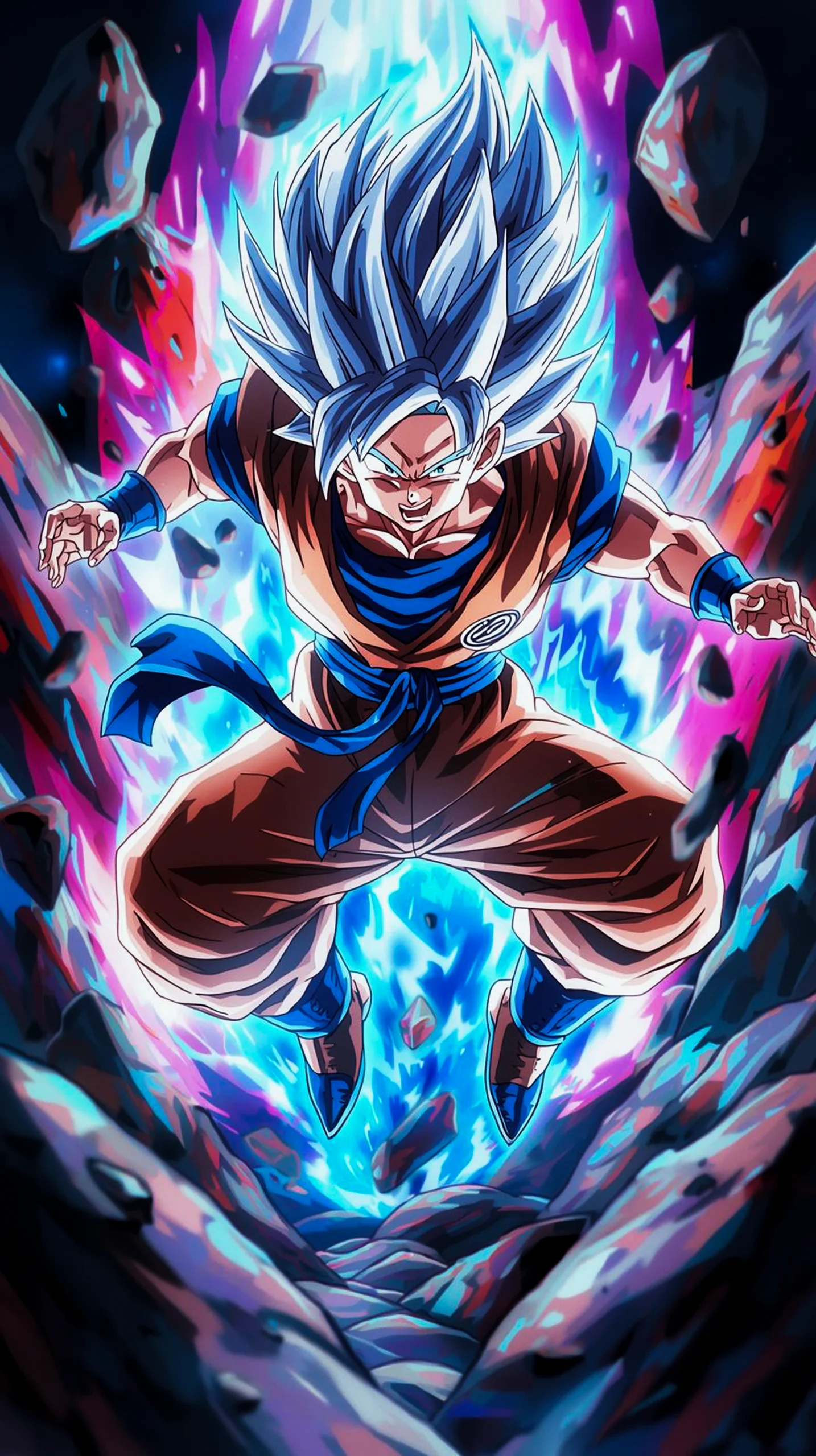 Ultra Instinct Goku iphone wallpaper 4k for mobile background