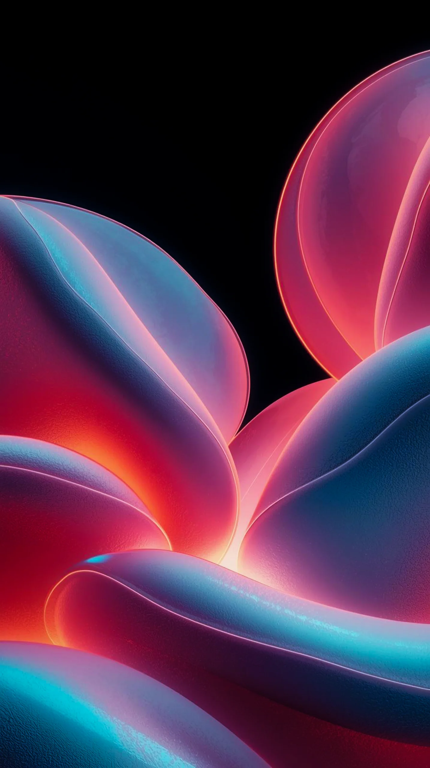 Dark AMOLED Mobile Wallpaper 4K: Mesmerizing Neon Flow