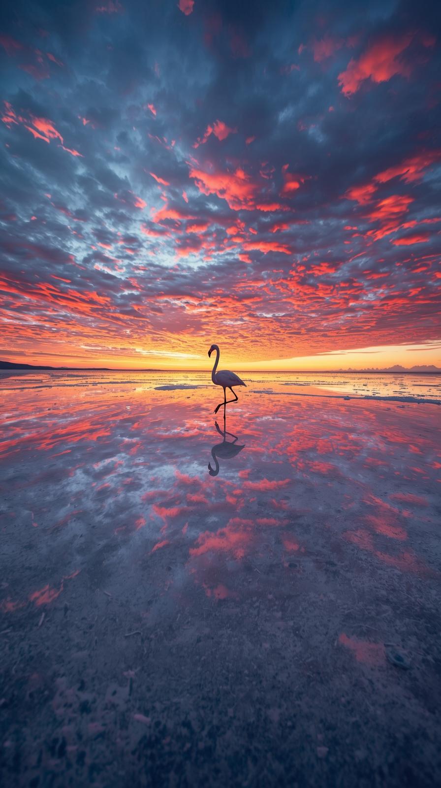 Bolivian Uyuni salt flats during wet season mirror effect Bolivian Uyuni salt flats during wet season mirror effect