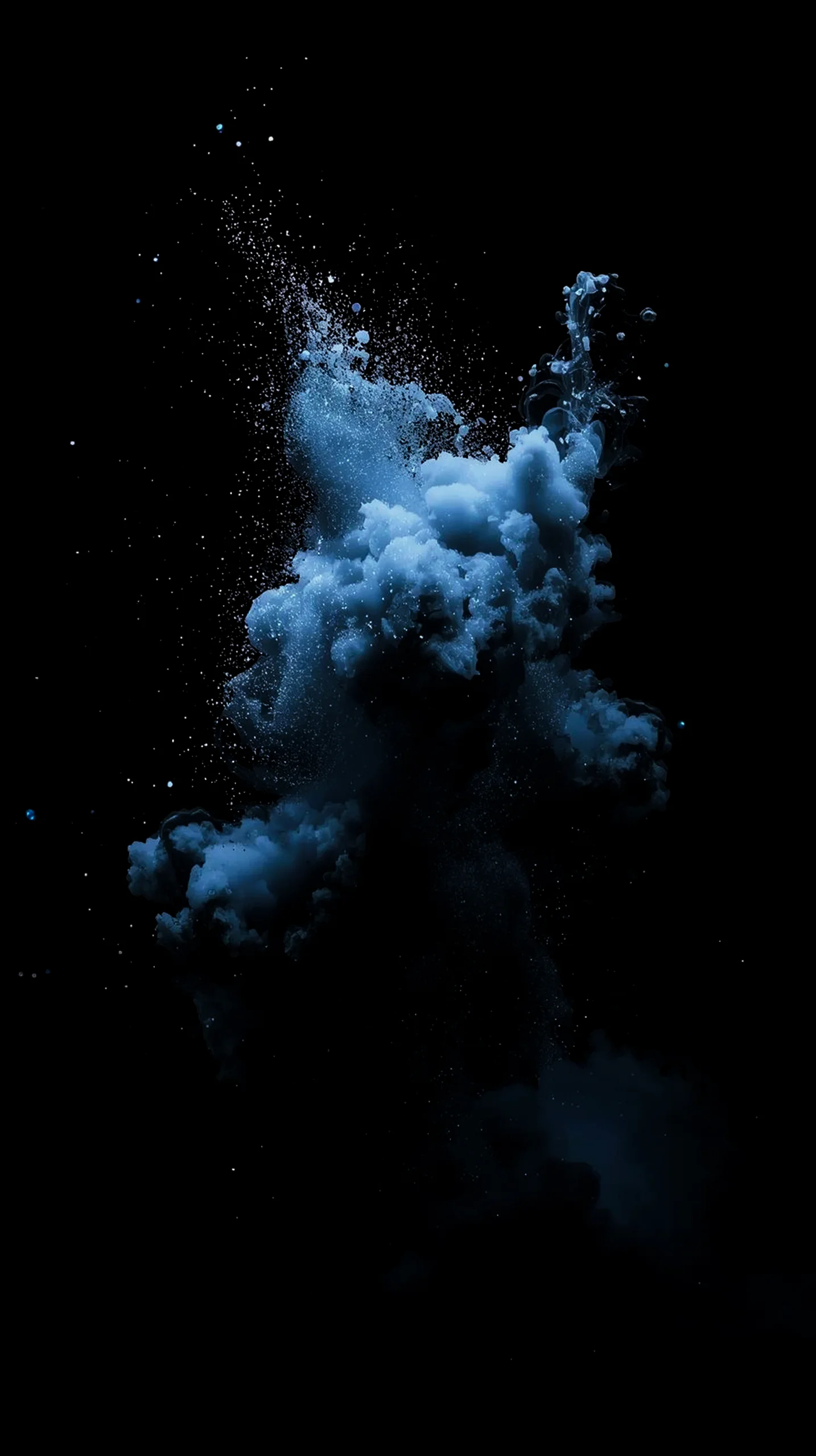 Blue smoke AMOLED wallpaper 4k for mobile, iphone wallpaper 4k, 4k wallpaper for phone, cute 4k backgrounds, iphone 4k