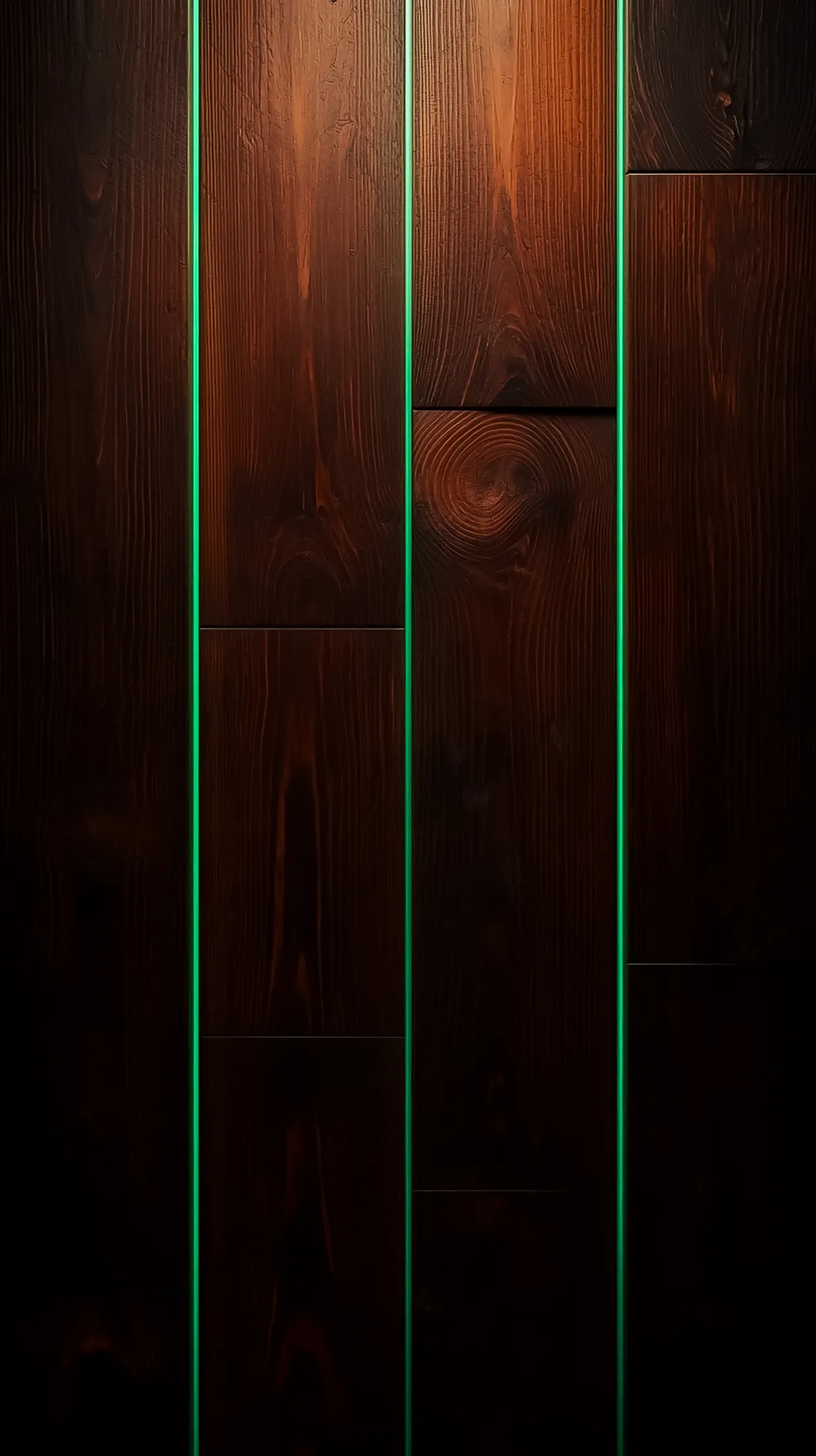 Dark wood planks with neon green lines, amoled wallpaper 4k for mobile, iPhone 4k, 4k wallpaper, phone background, cute
