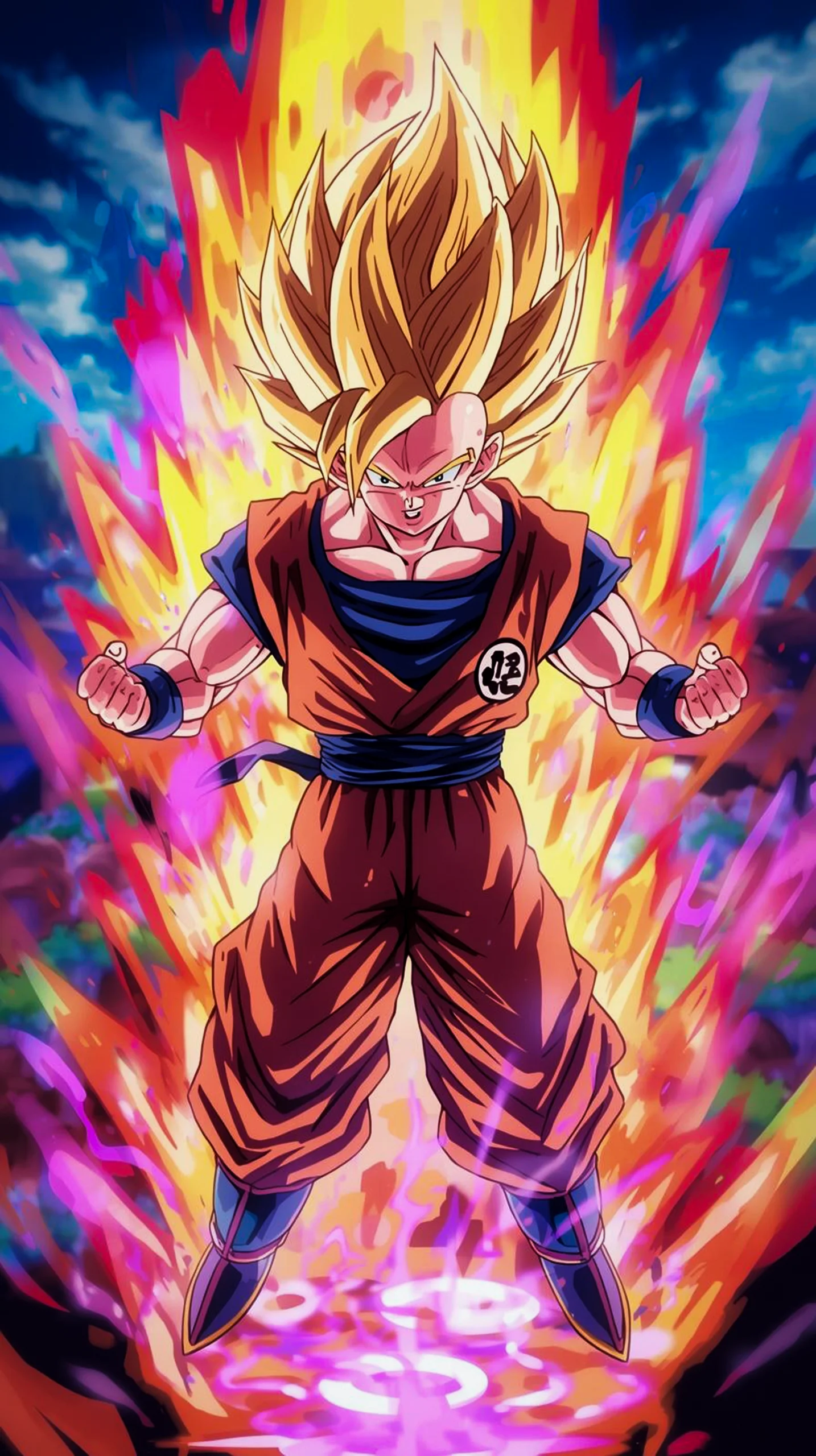 dynamic super saiyan goku wallpaper for iPhone Android 4K HD