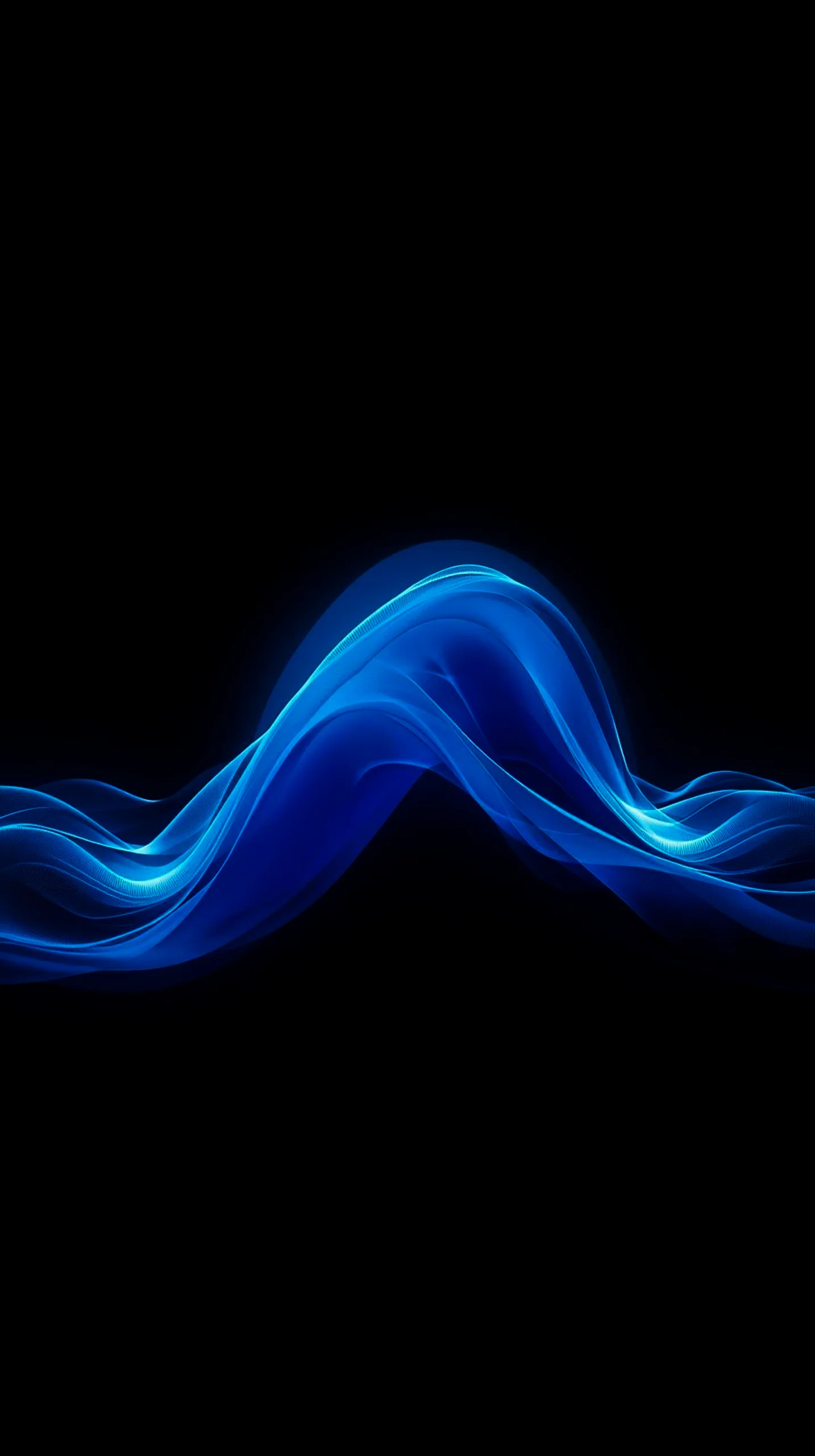 Blue smoke wave AMOLED wallpaper 4K for mobile, iPhone wallpaper 4K, 4K wallpaper for mobile, wallpaper for phone, cute