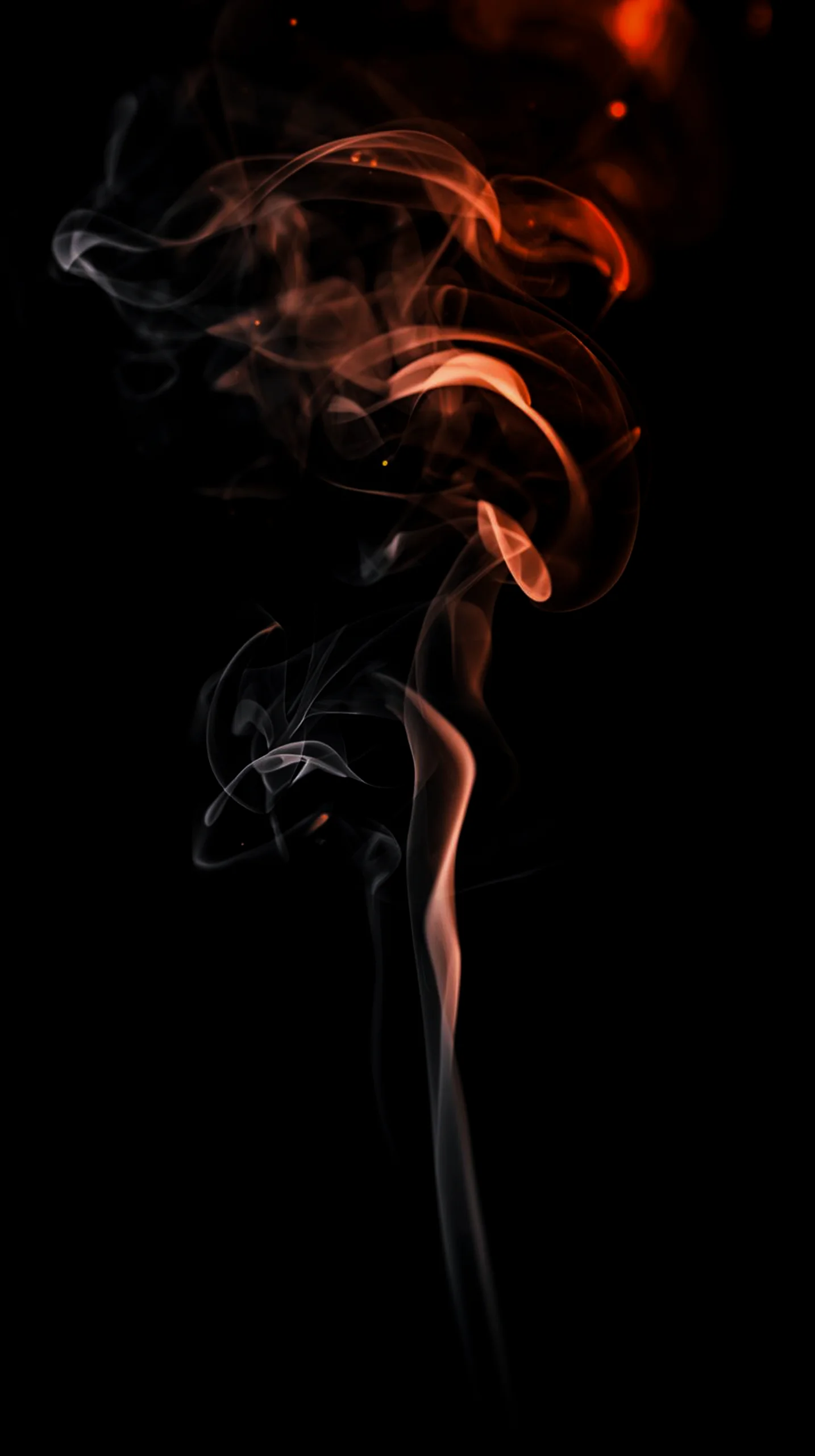 Abstract orange smoke amoled wallpaper 4k for mobile. Great for iphone wallpaper 4k, 4k wallpaper for mobile, and phone