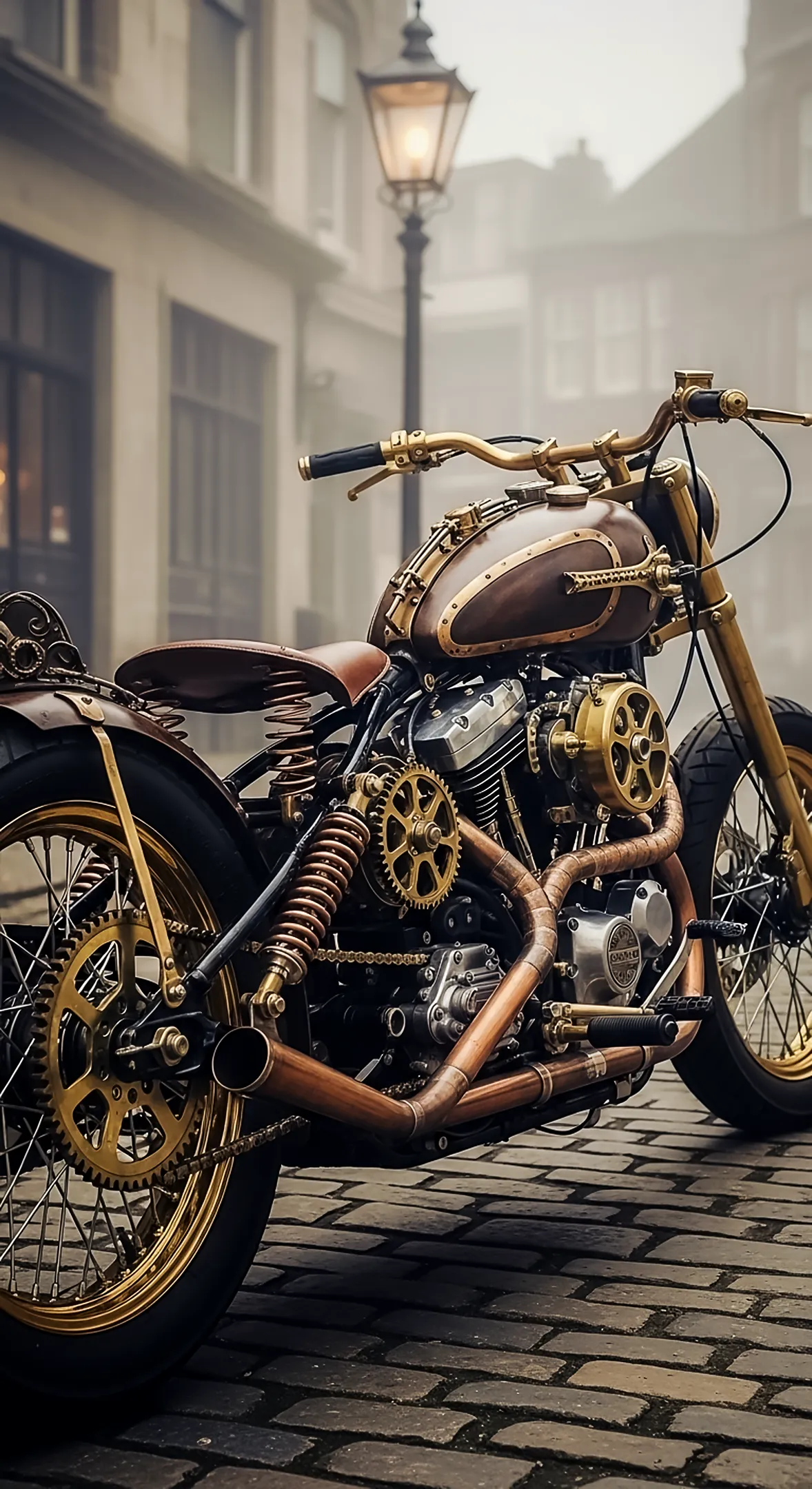 Steampunk motorcycle phone wallpaper, 4k iphone wallpaper, 4k wallpaper for mobile, cute wallpaper for phone, 4k