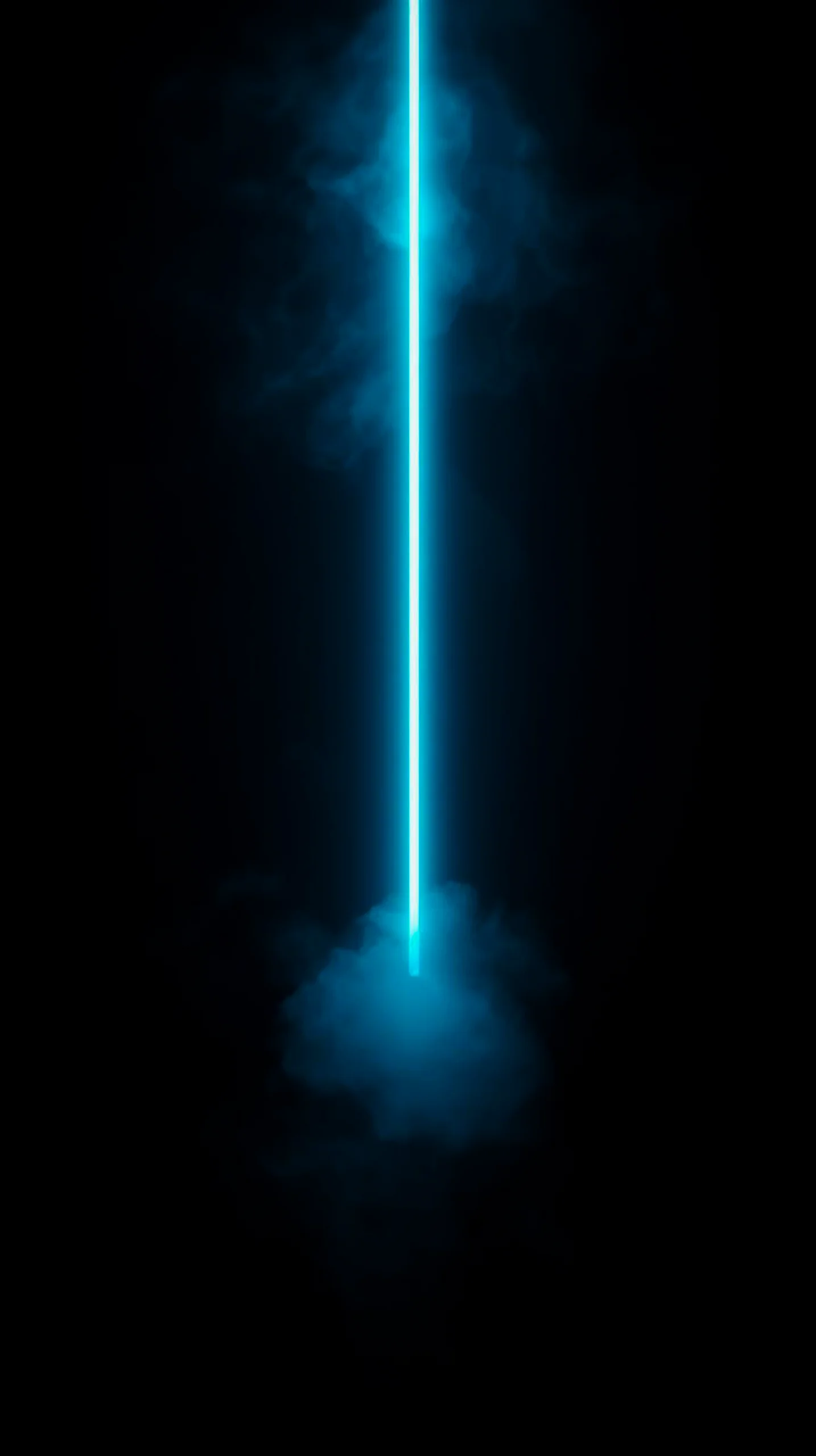 Amoled wallpaper 4k for mobile: blue neon light beam in smoke. Perfect iphone wallpaper 4k, 4k wallpaper for mobile, 4k