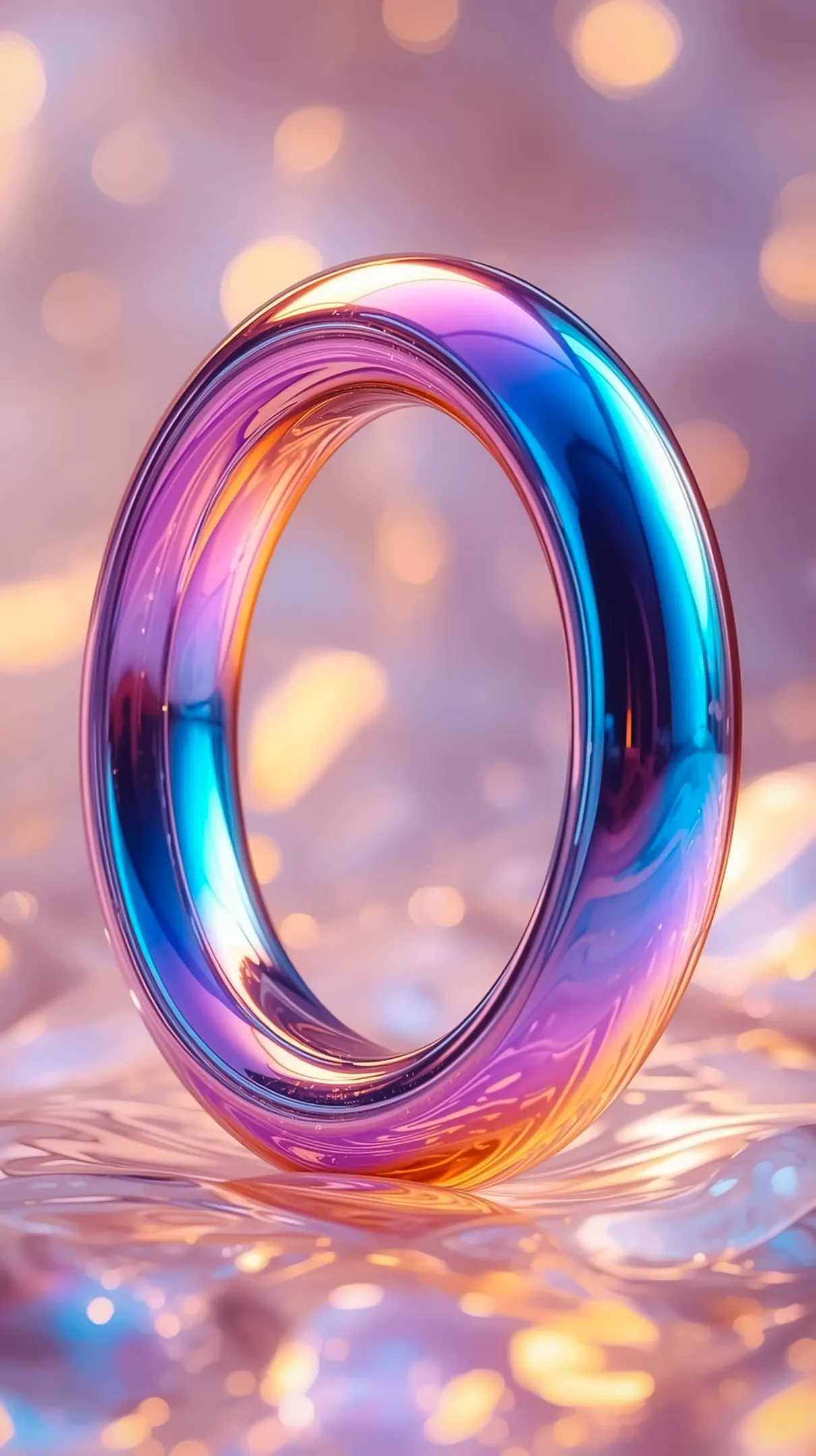 Vibrant iridescent ring amoled wallpaper 4k for mobile. Ideal iphone wallpaper 4k and 4k wallpaper for mobile, cute 4k