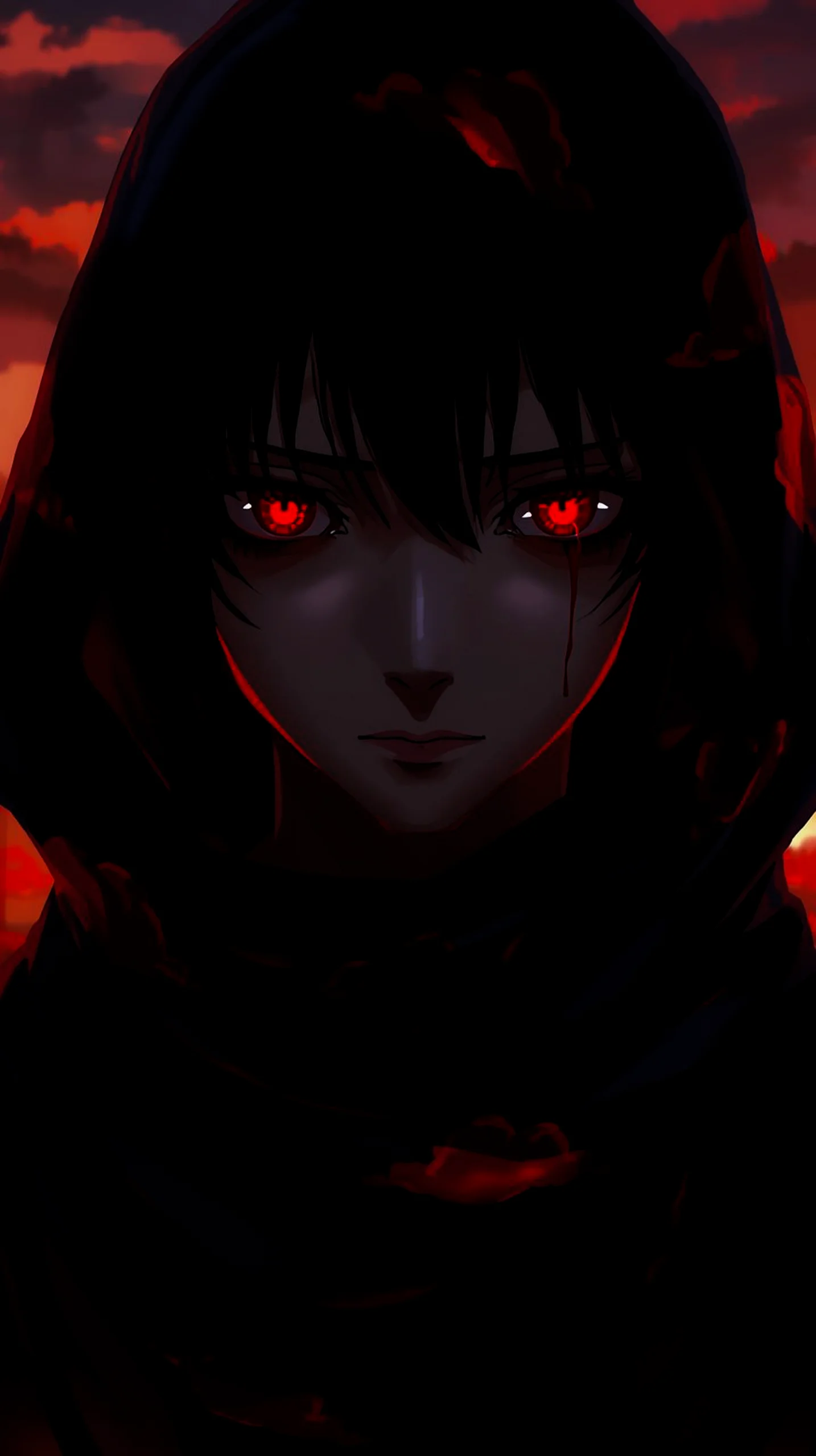Dark aesthetic anime phone wallpaper 4k for iphone background and android wallpaper