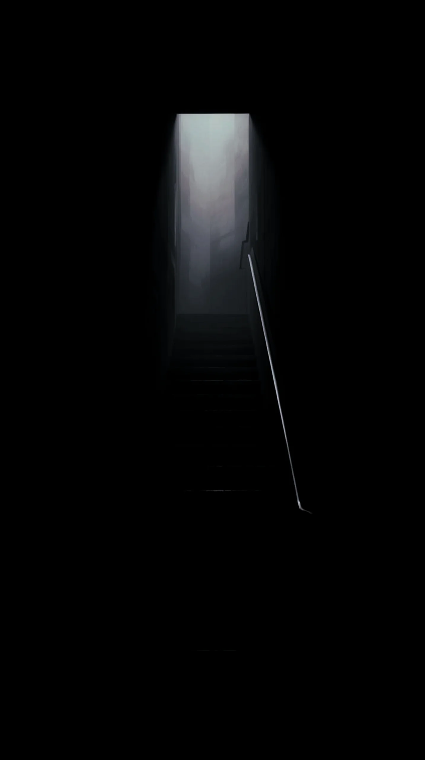 Dark staircase leading to light, an AMOLED wallpaper 4K for mobile, iPhone wallpaper 4K, 4K wallpaper for mobile,