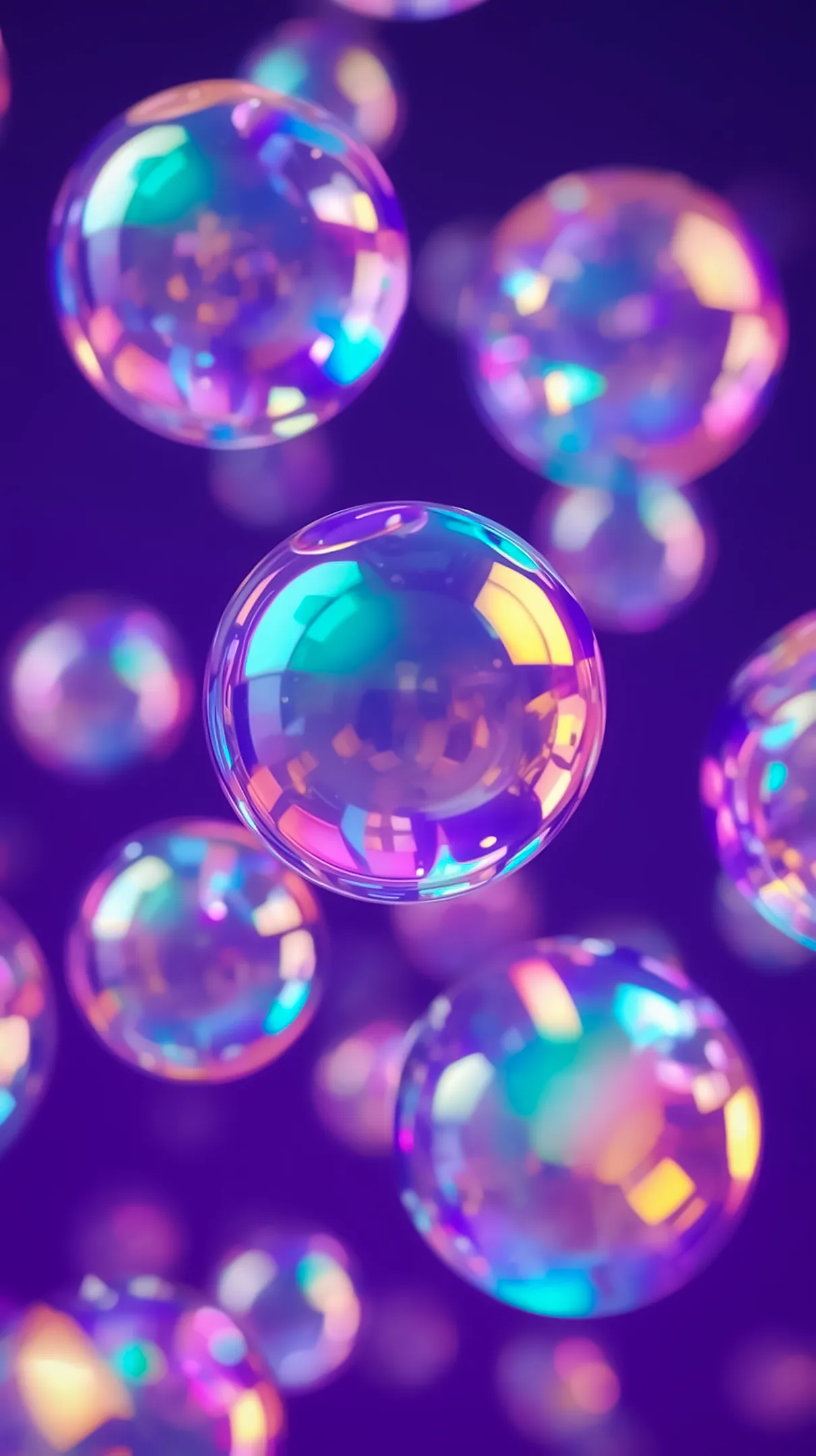 Iridescent bubbles amoled wallpaper 4k for mobile, iphone wallpaper 4k, 4k wallpaper for phone, cute 4k backgrounds.